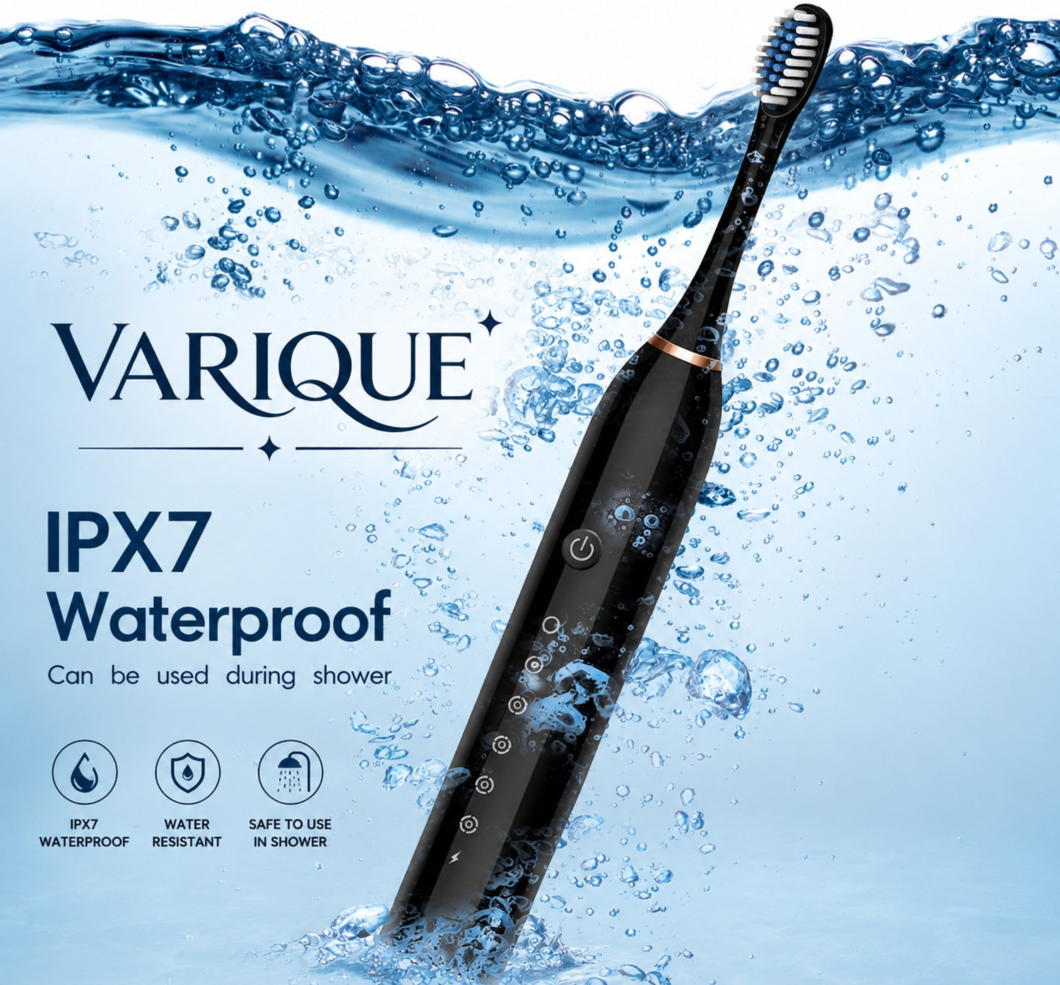 Image of varique electric brush,Electric Travel Toothbrush USB Rechargeable 6 Position toothbrush Electric Toothbrush