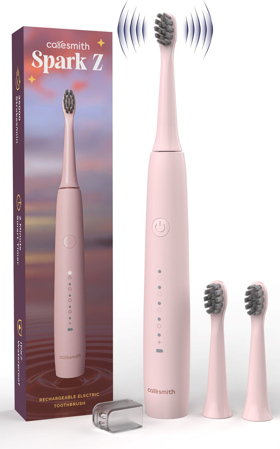 Image of caresmith Spark Z For Men & Women, Soft Bristle Electric Toothbrush