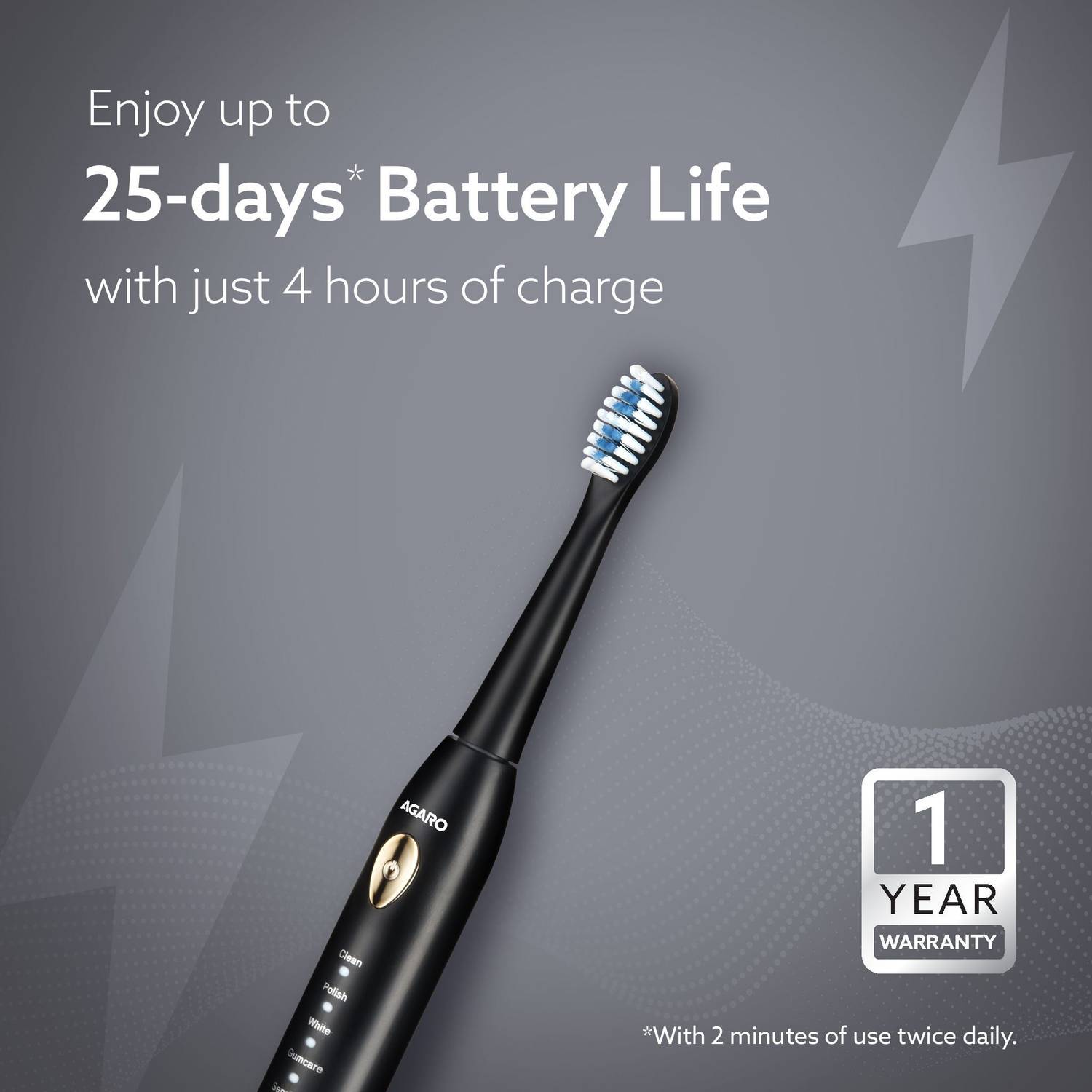 AGARO Cosmic Lite Sonic Electric Toothbrush - Image 4