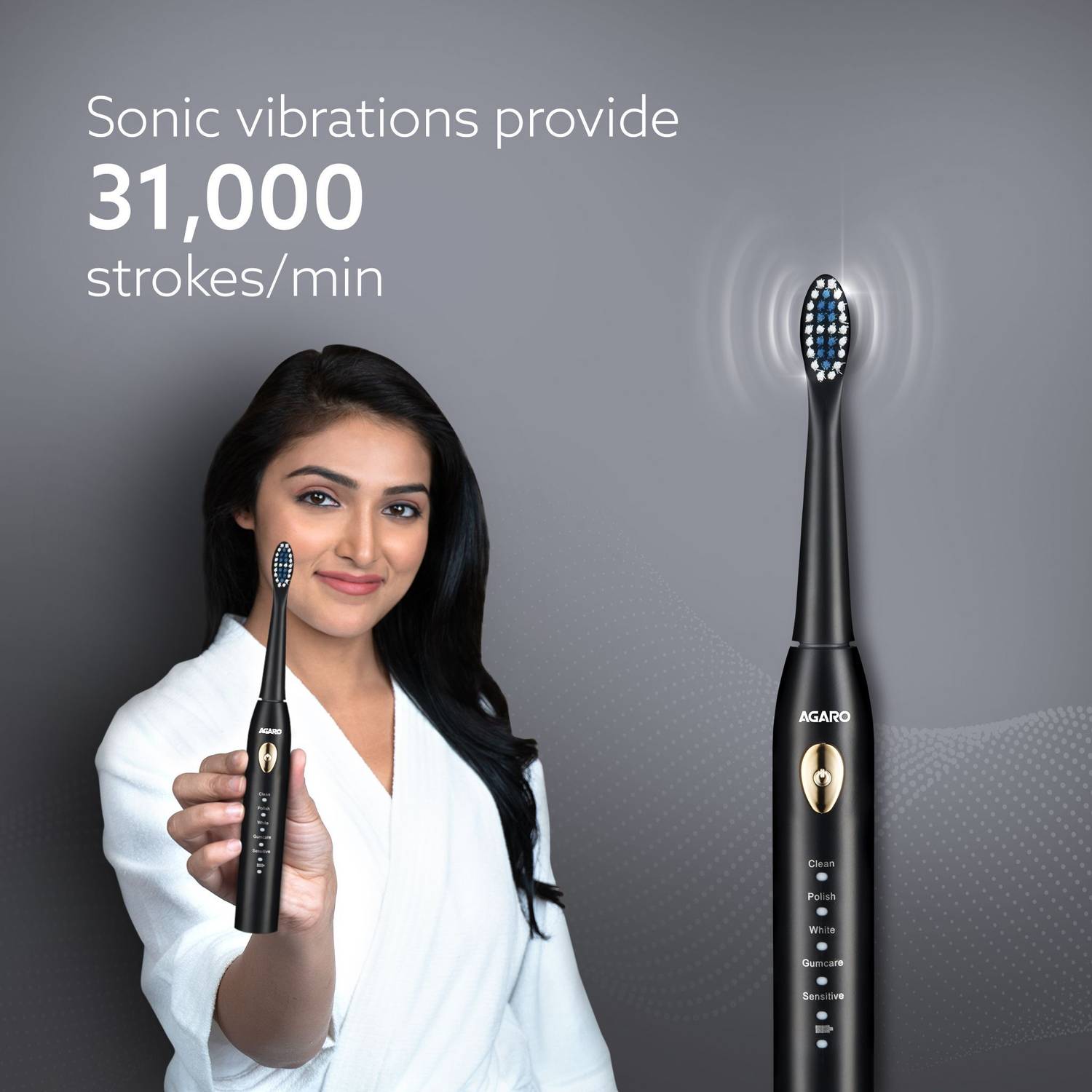 AGARO Cosmic Lite Sonic Electric Toothbrush - Image 2