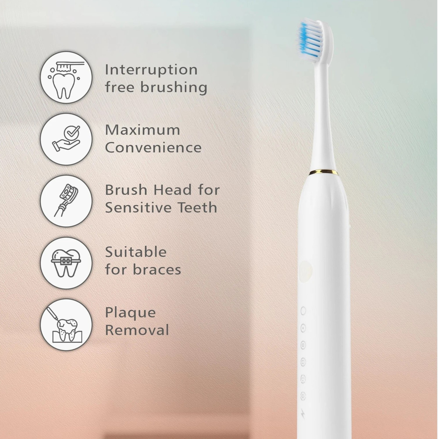 Image of MYCHNw E-TOOTHBRUSH(White) Electric Toothbrush