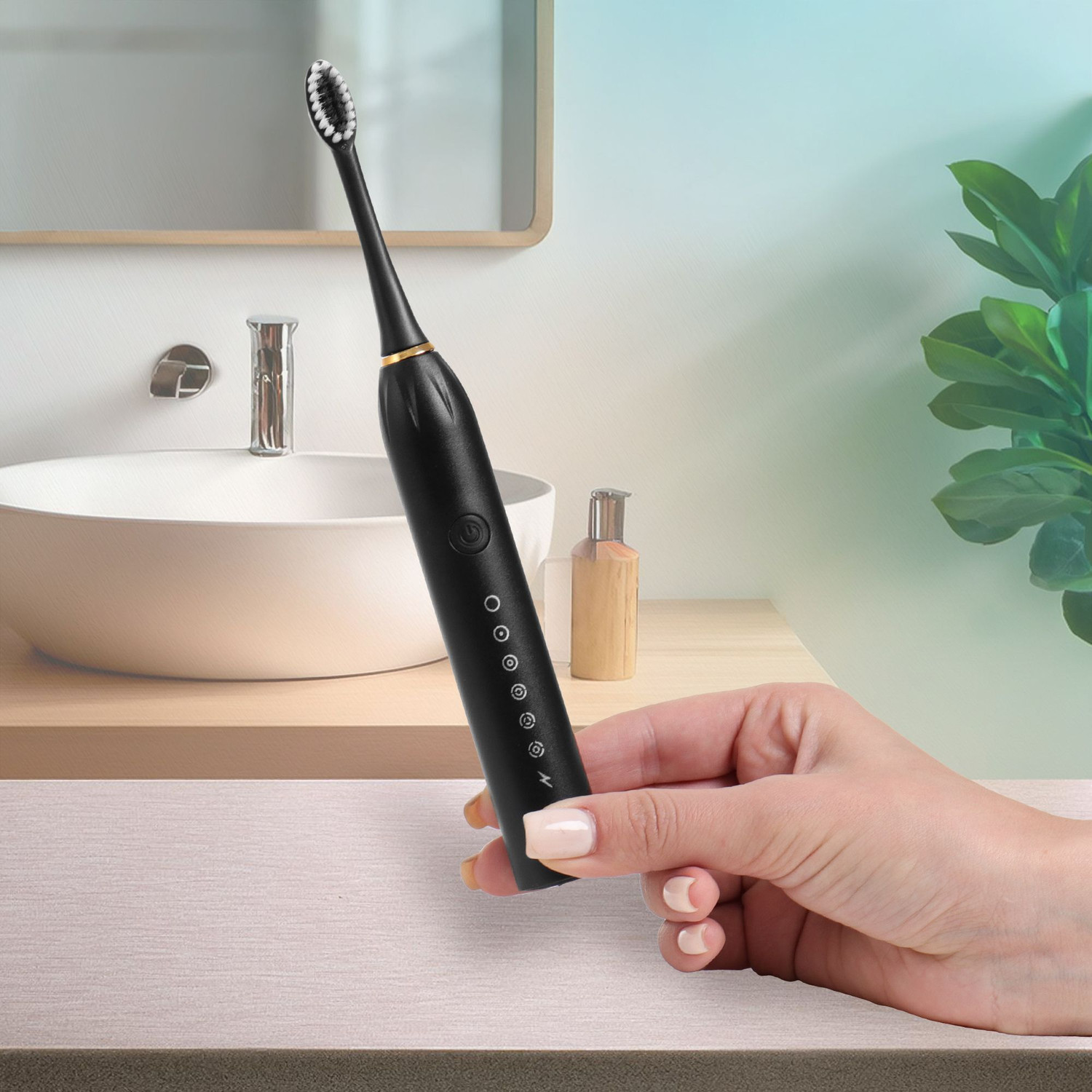 Image of CARE CUB X-3 Sonic White Electric Toothbrush IPX7 Waterproof Replaceable Heads, Gum Care Electric Toothbrush