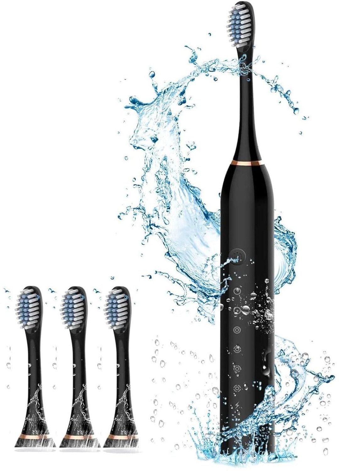 Image of TREYONA USB Rechargeable Ultrasonic with 3 Brush hand Adults -Kids Electric Toothbrush Electric Toothbrush