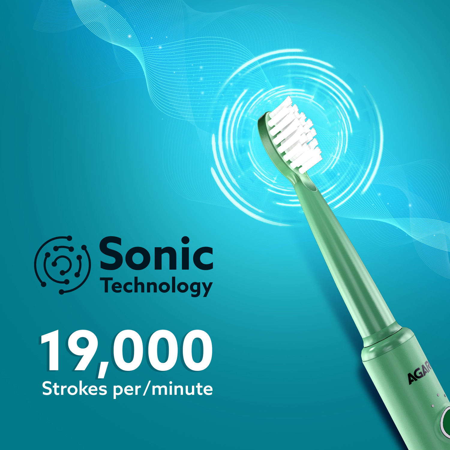 Image of AGARO REX Lite Sonic Electric Kids Toothbrush with 3 Brushing Modes Electric Toothbrush