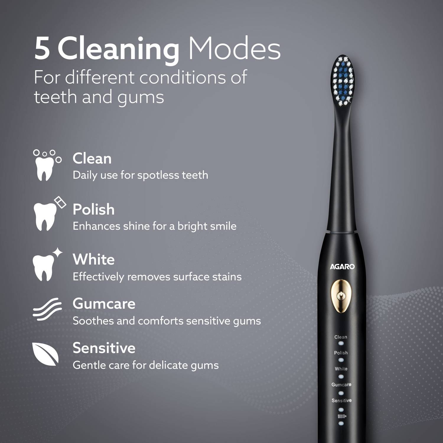 AGARO Cosmic Lite Sonic Electric Toothbrush - Image 3