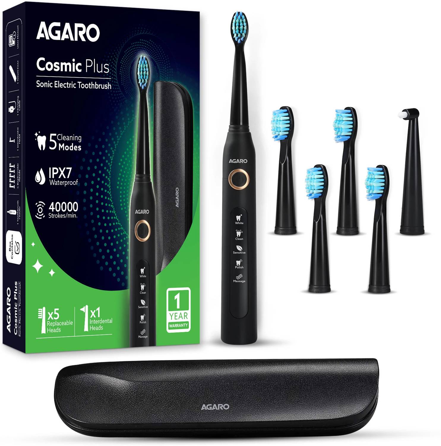 AGARO Cosmic Plus Sonic 33438 Electric Toothbrush