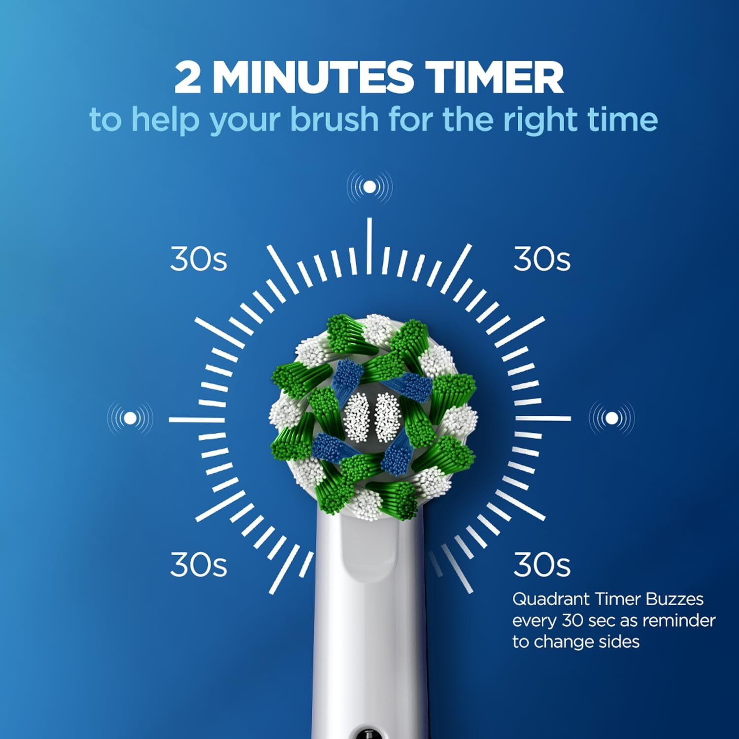 Image of Oral-B Rechargeable Rotating3 Cleaning Modes with Pressure Sensor Electric Toothbrush (Blue)