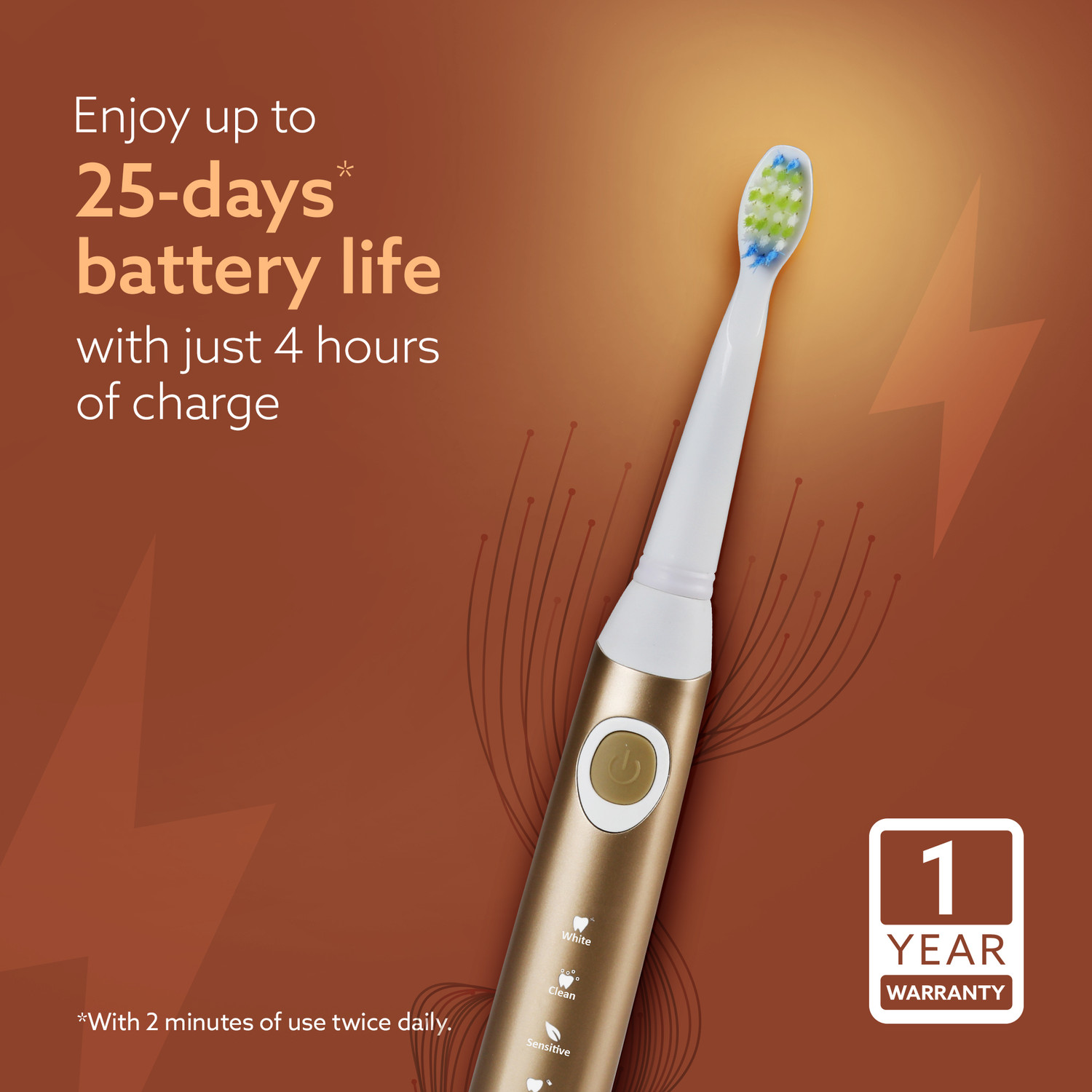 Image of AGARO COSMIC PLUS, Cosmic Max MAX Sonic Electric Toothbrush