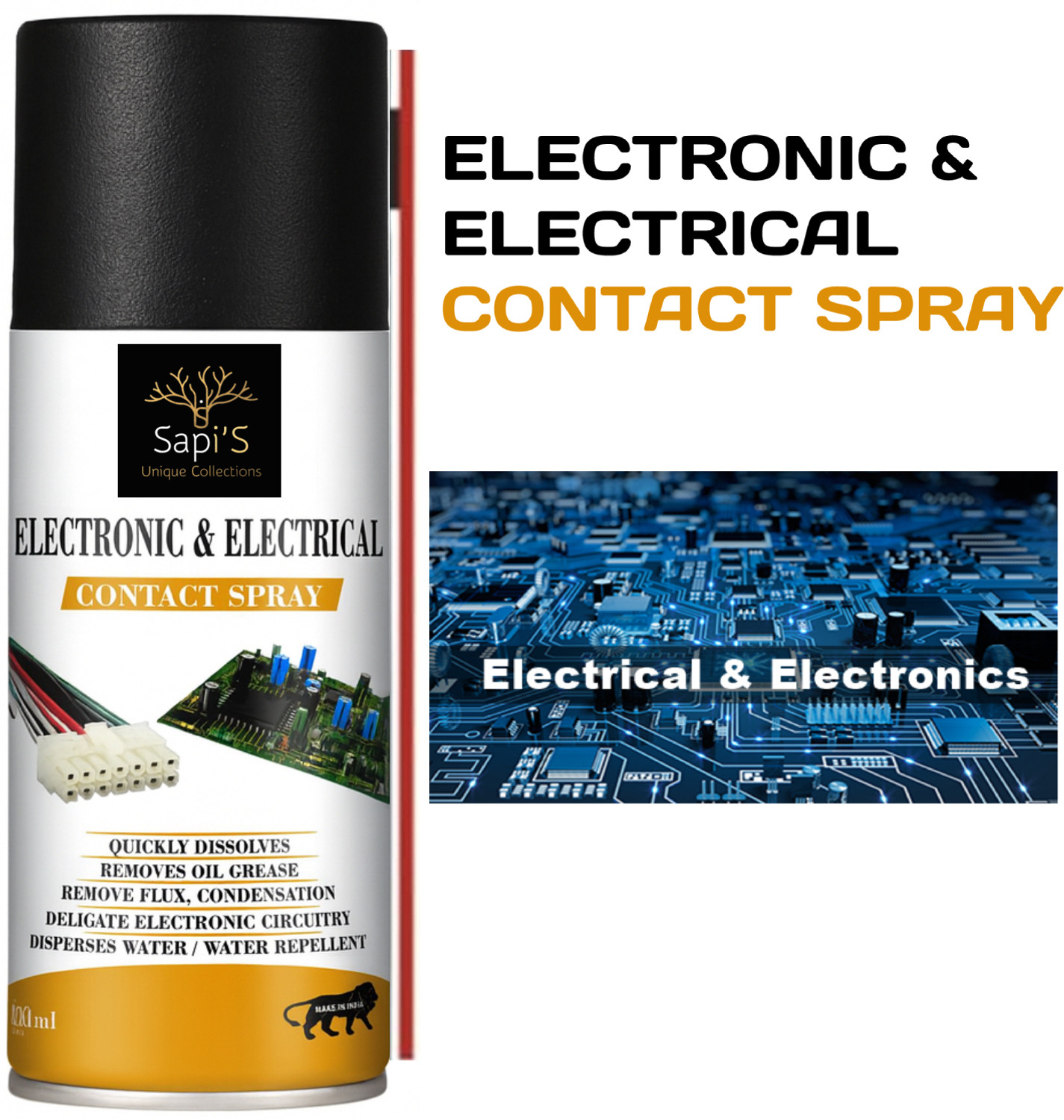 Image of SAPI'S Electronic & Electrical Contact Spray Electrical Cleaning Spray (150 ml)