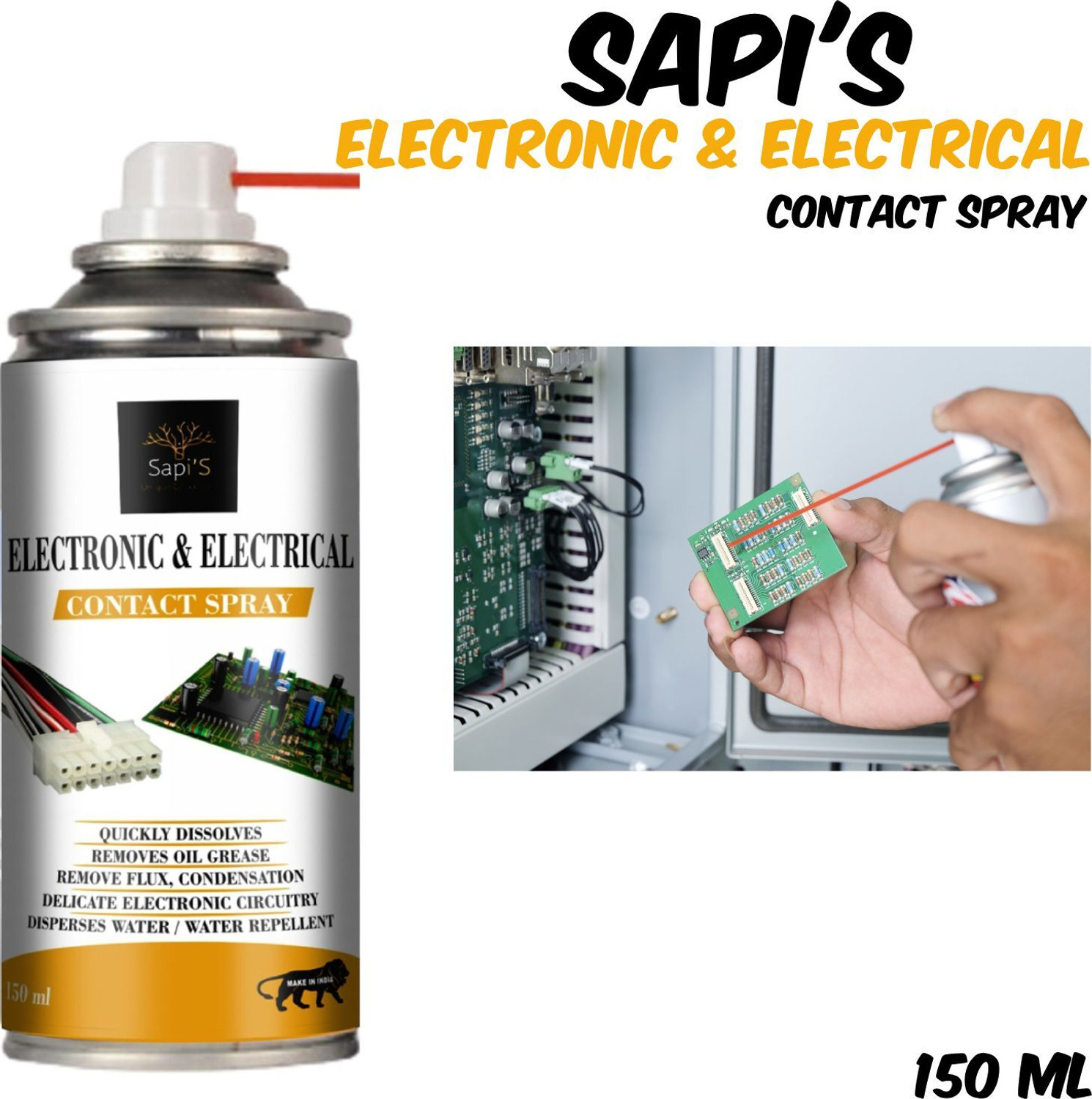 Image of SAPI'S Electronic & Electrical Contact Spray Electrical Cleaning Spray (150 ml)