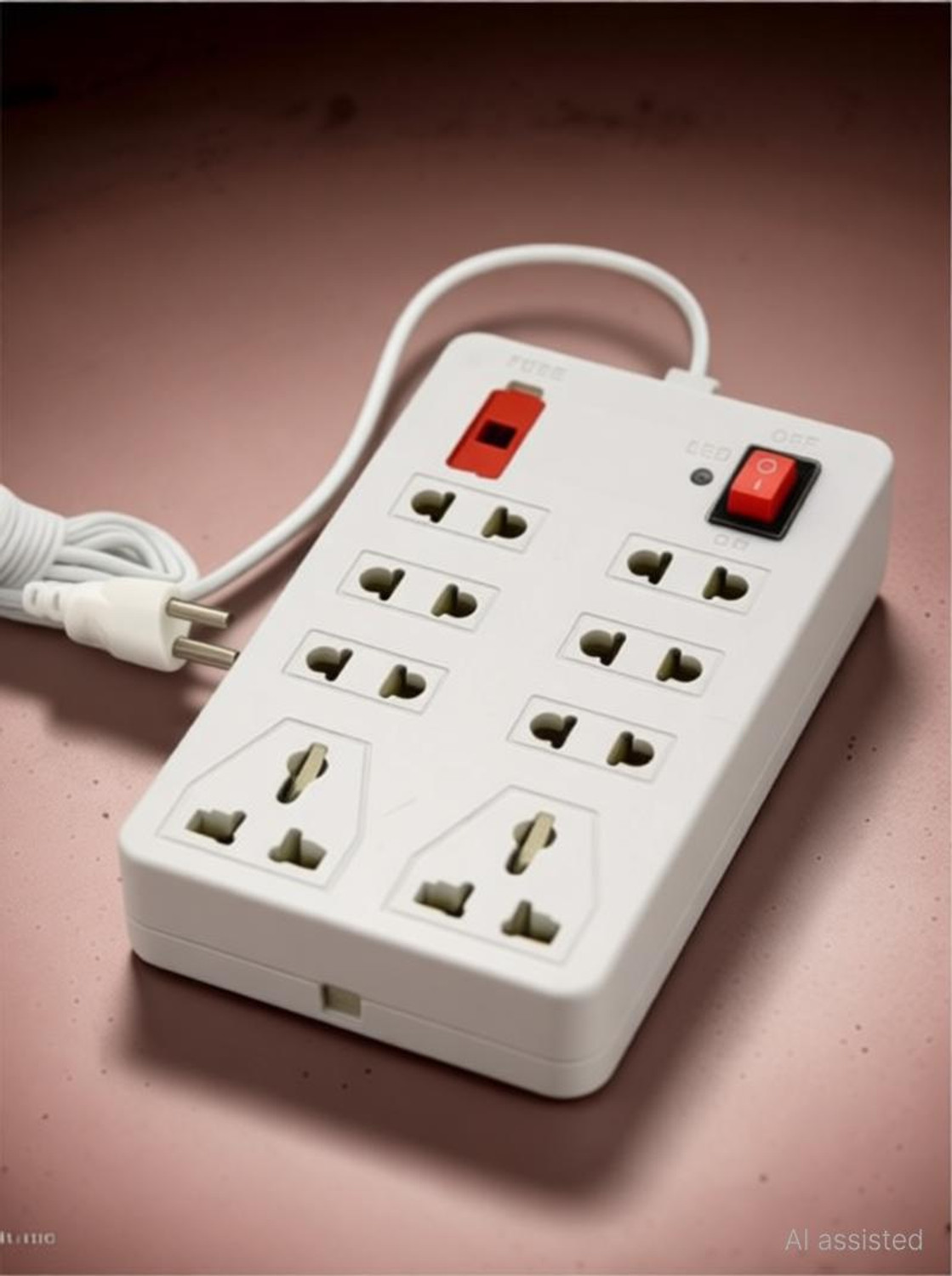 Image of LifoDora Pin Extension Board Flex Box 3 Meter Power Cable 8 Socket Extension Boards Ch26 Electrical Fuse