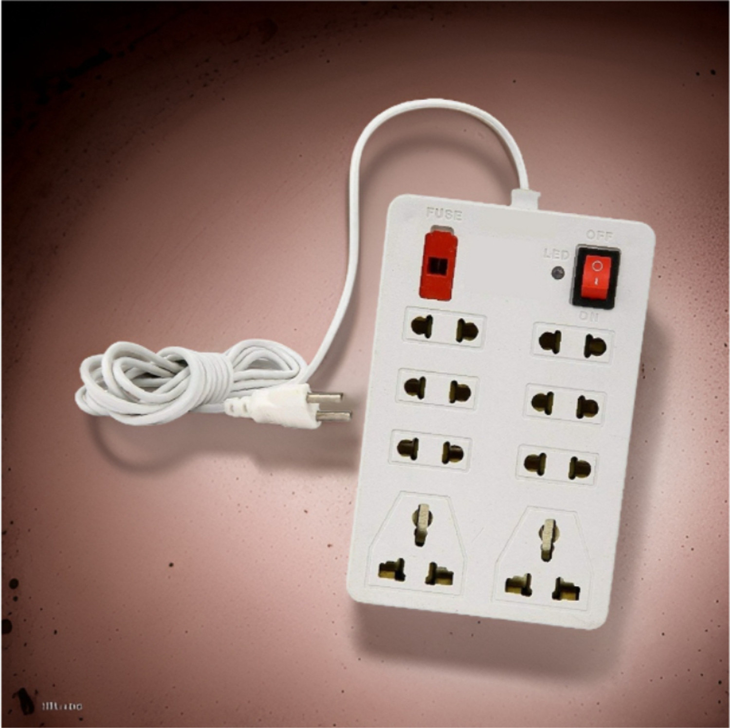 Image of LifoDora Pin Extension Board Flex Box 3 Meter Power Cable 8 Socket Extension Boards Ch26 Electrical Fuse