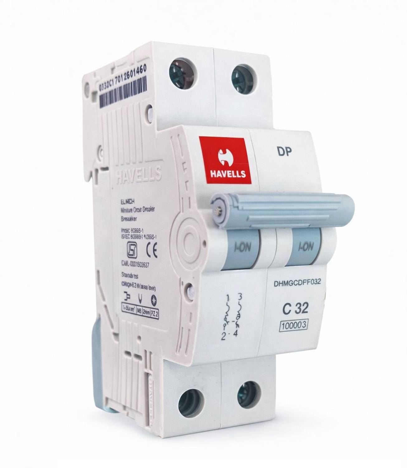 HAVELLS DOUBLE POLE EURO II DHMGCDPF032 MCB Price in India - Buy