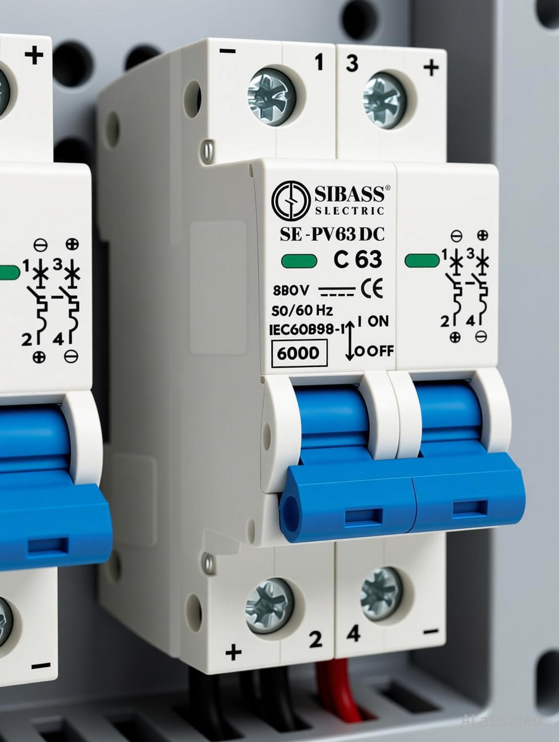 Image of DAYSTAR SOLAR DC MCB 63A 2POLE 800V SIBASS-ELECTRIC DC MINIATURE CIRCUIT BREAKER (SE-PV63) MCB