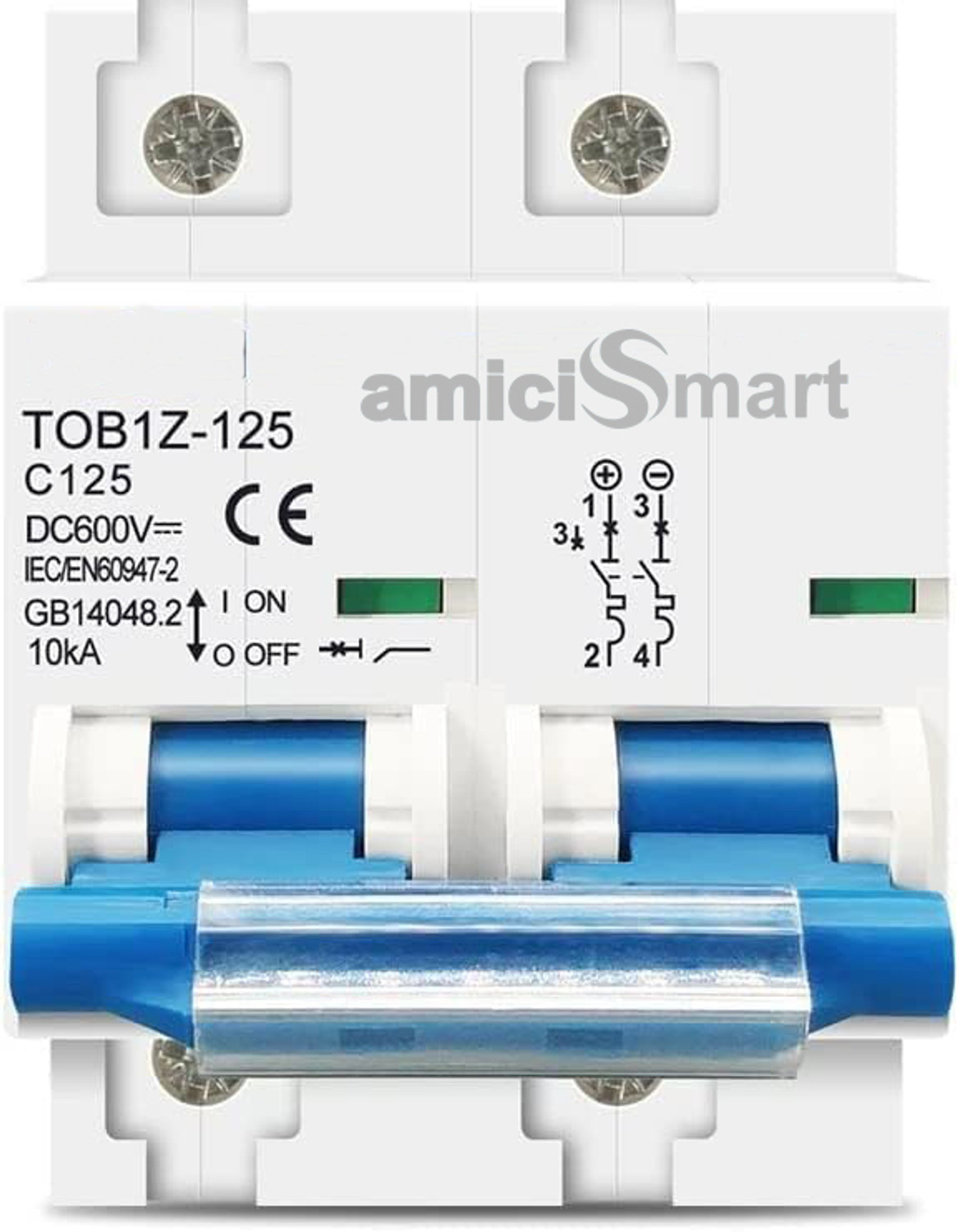 Image of amiciSmart DC Circuit Breaker, 100A 600V MCB for PV /Solar System DC Circuit Breaker, 100A 600V MCB for PV /Solar System MCB