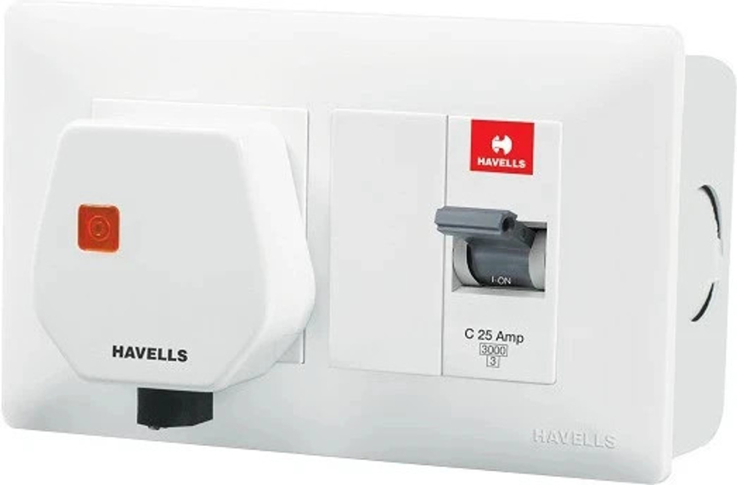 Image of HAVELLS DBOXX PROTECTED SOCKET DHDMCSN0251025-Pk1 MCB