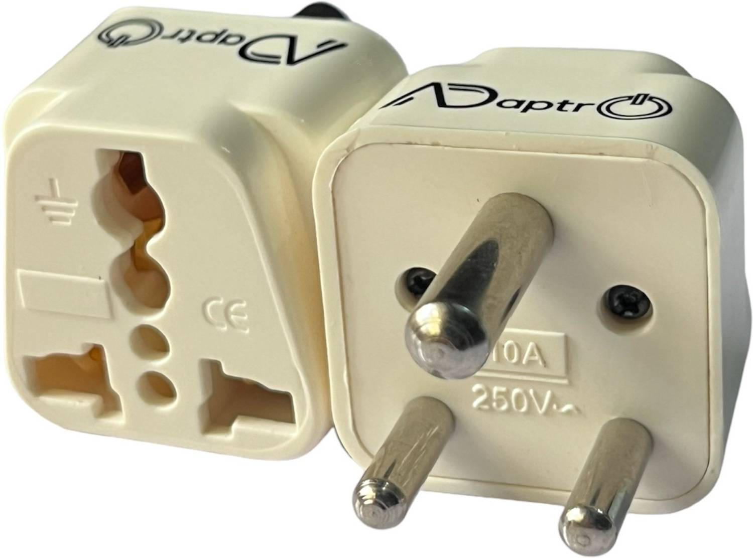 Adaptro 2 Pcs. Universal Plug Converter Travel Adapter for Convert USA, UK, Australia, Canada, Japan & more Plug to Indian Power Sockets Three Pin Plug