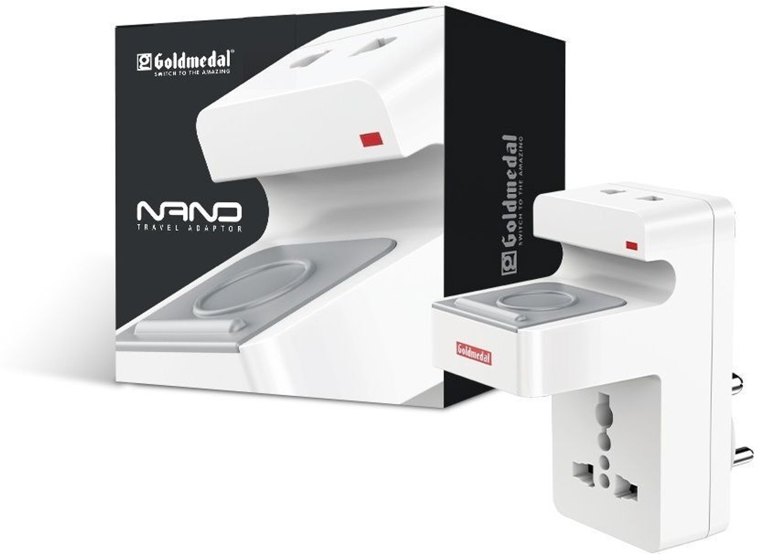 Image of Goldmedal Travel Adaptor with Mobile Stand Three Pin Plug