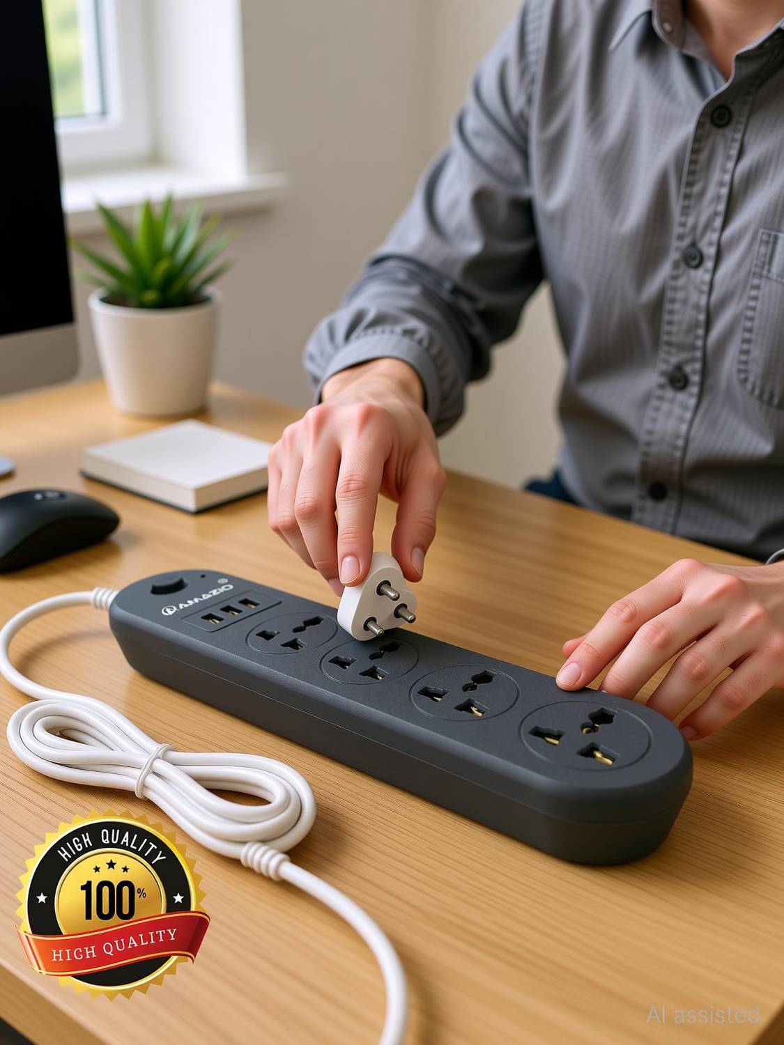 AMAZIO 3 USB 1.8M Extension Cord - Image 3