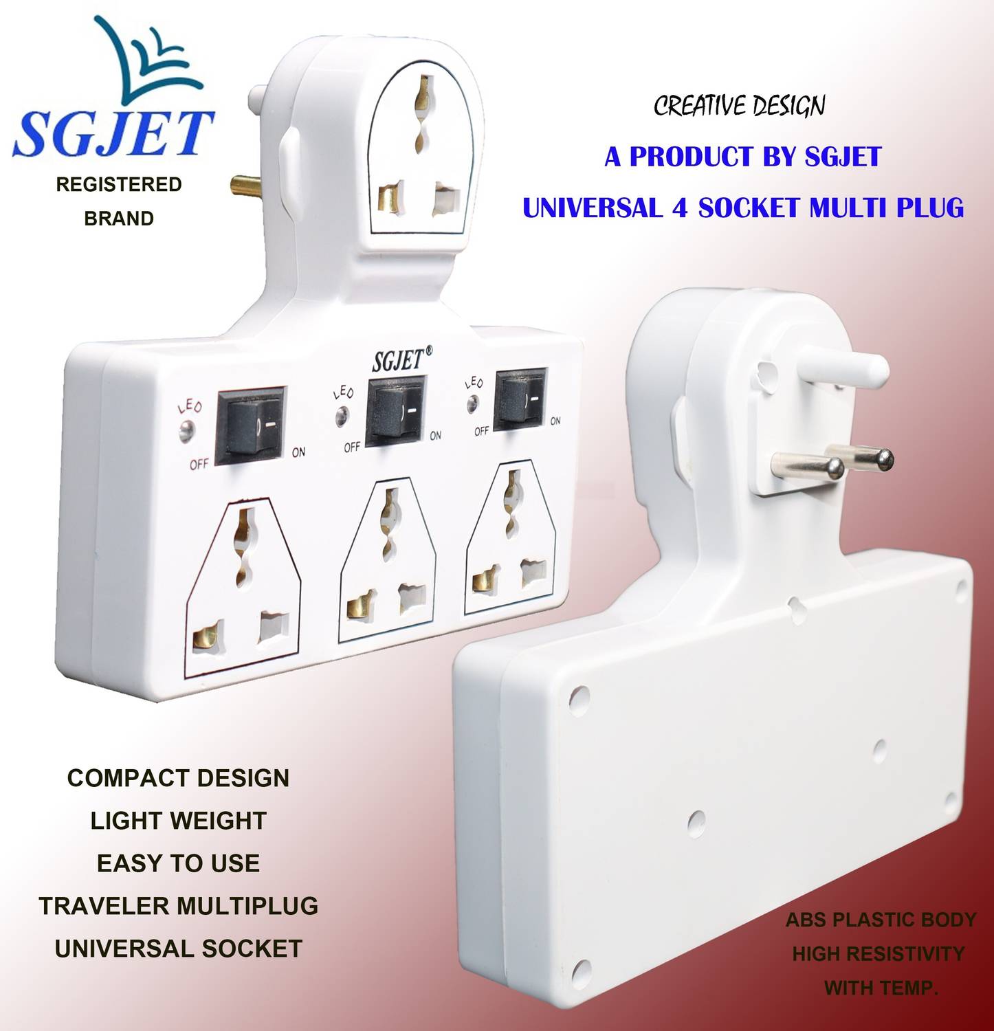 SGJET 4 Socket Multi Plug Extension Board - Image 4