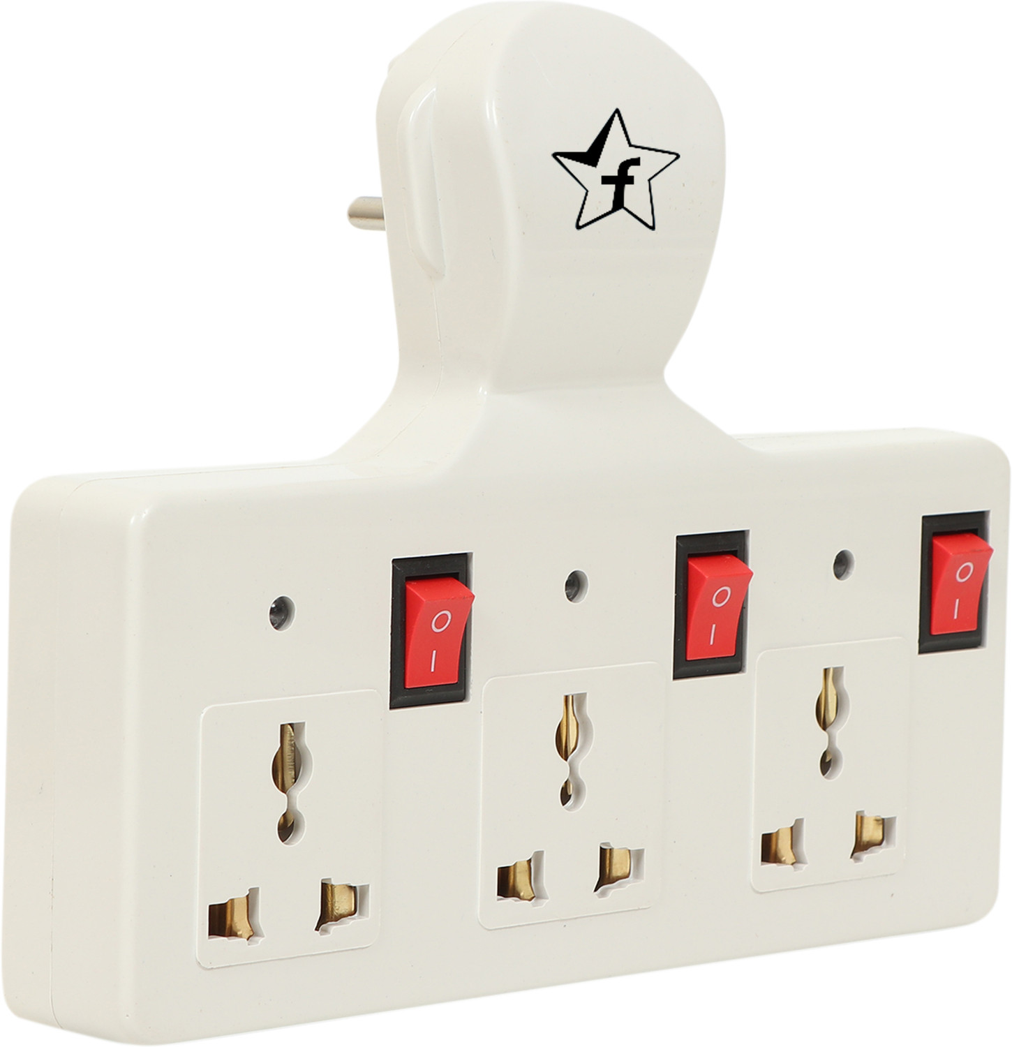 Image of Flipkart SmartBuy Multi Socket Universal Multiplug With 3 Sockets 3 Switches & 3 Led Indicators 3 Socket Extension Boards