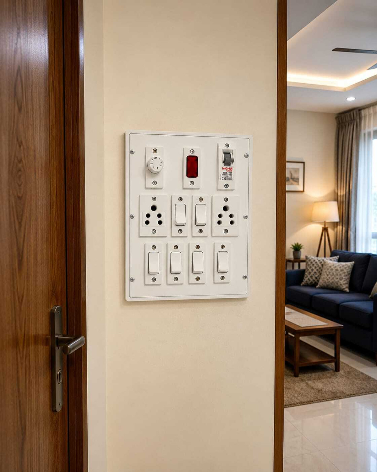 Image of Rgtas Premium Modular Switch Board 32A 32 A One Way Electrical Switch