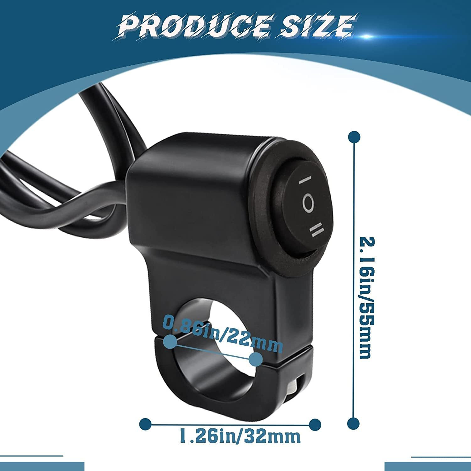 Image of TRP Traders 12V Motorcycle Handlebar UP and Down Button CNC Bike Switch for Fog Light Horn 10 A Two Way Electrical Switch