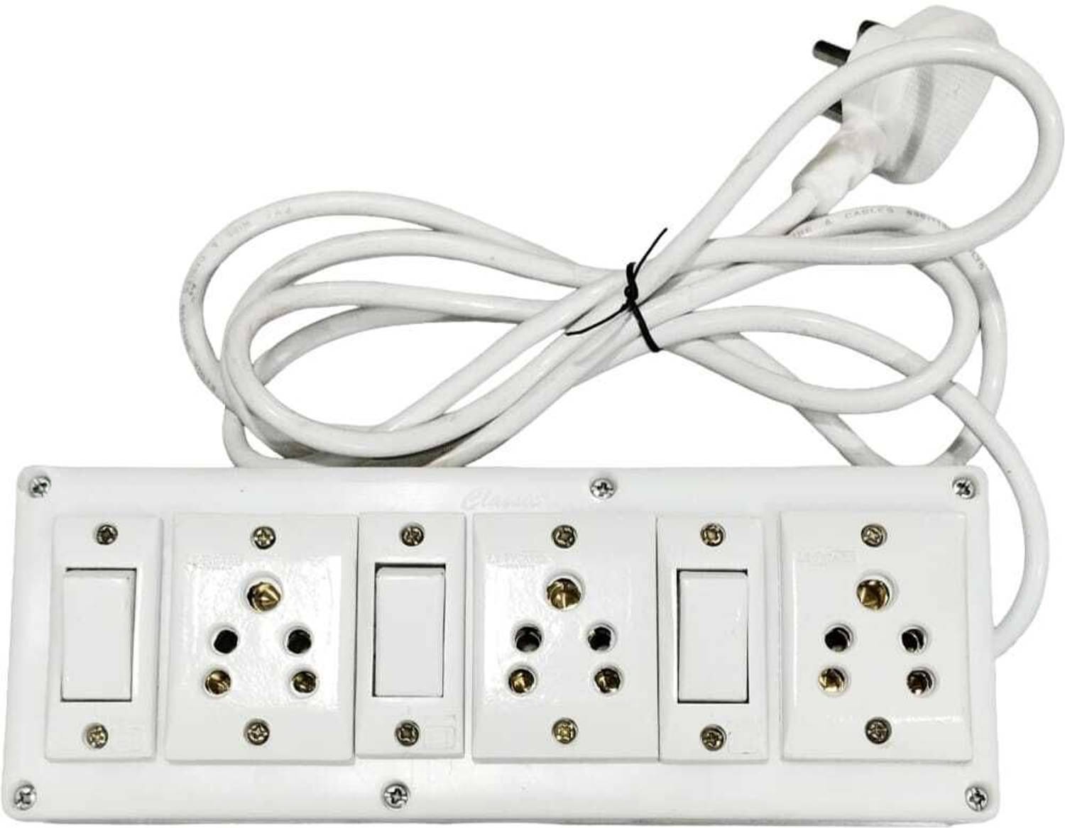 AVALA 3 Switch 3 Socket Extension Board 6 Amp, 2.5 Meter Wire 3 Switch 3 Socket Extension Board 6 Amp, 2.5 Meter Wire Electrical Fuse