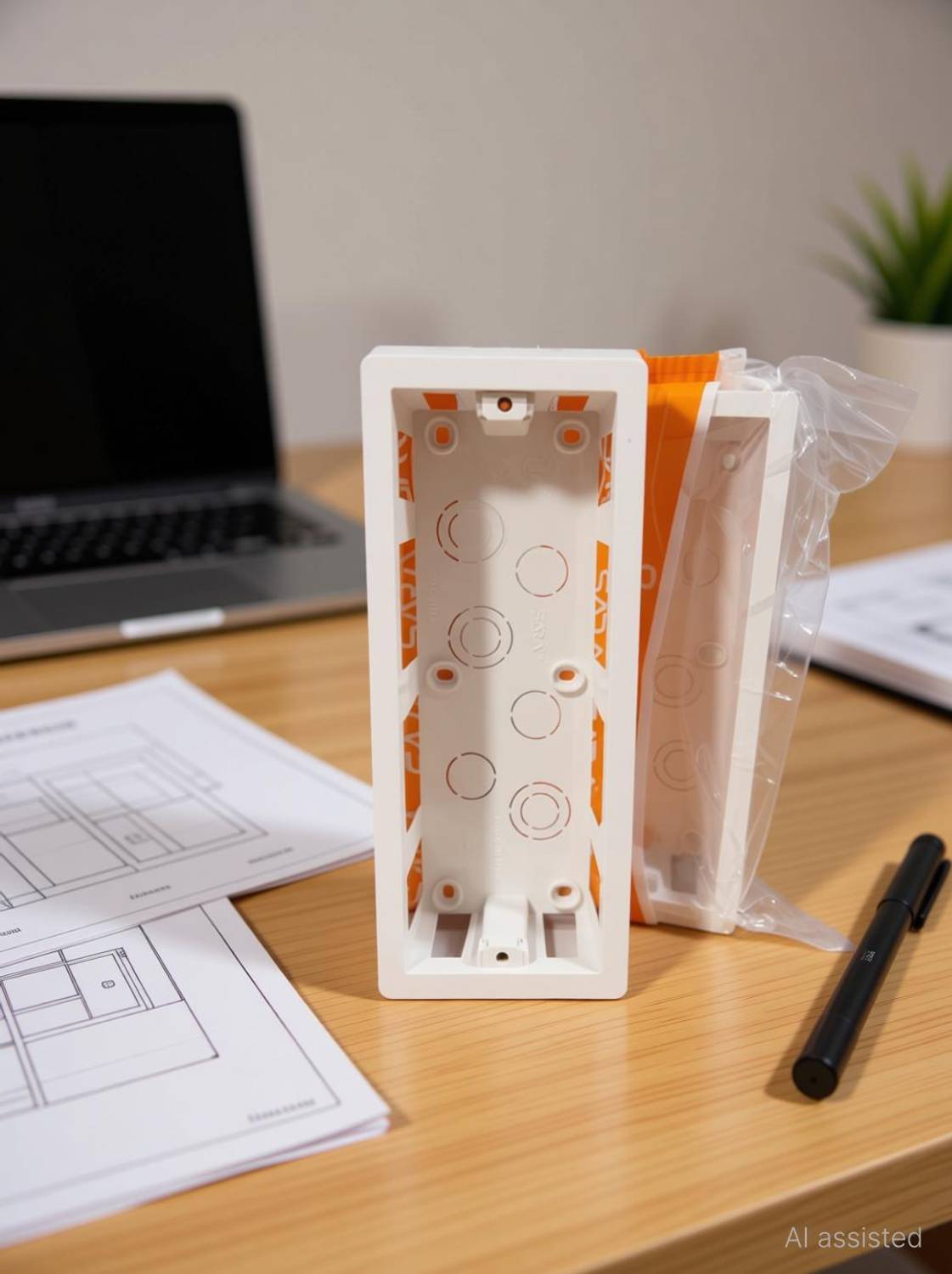Amp exchange 6m serface modular box/ open pvc box(3pic)pack Wall Plate