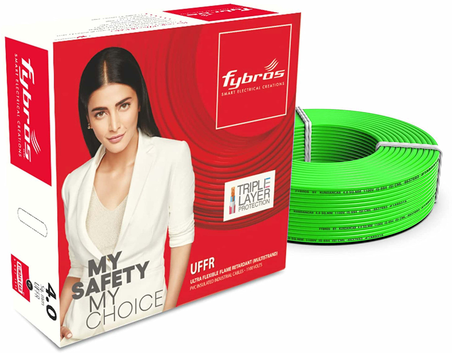 Image of Fybros UFFR 4 sq /mm Green 90 m Wire