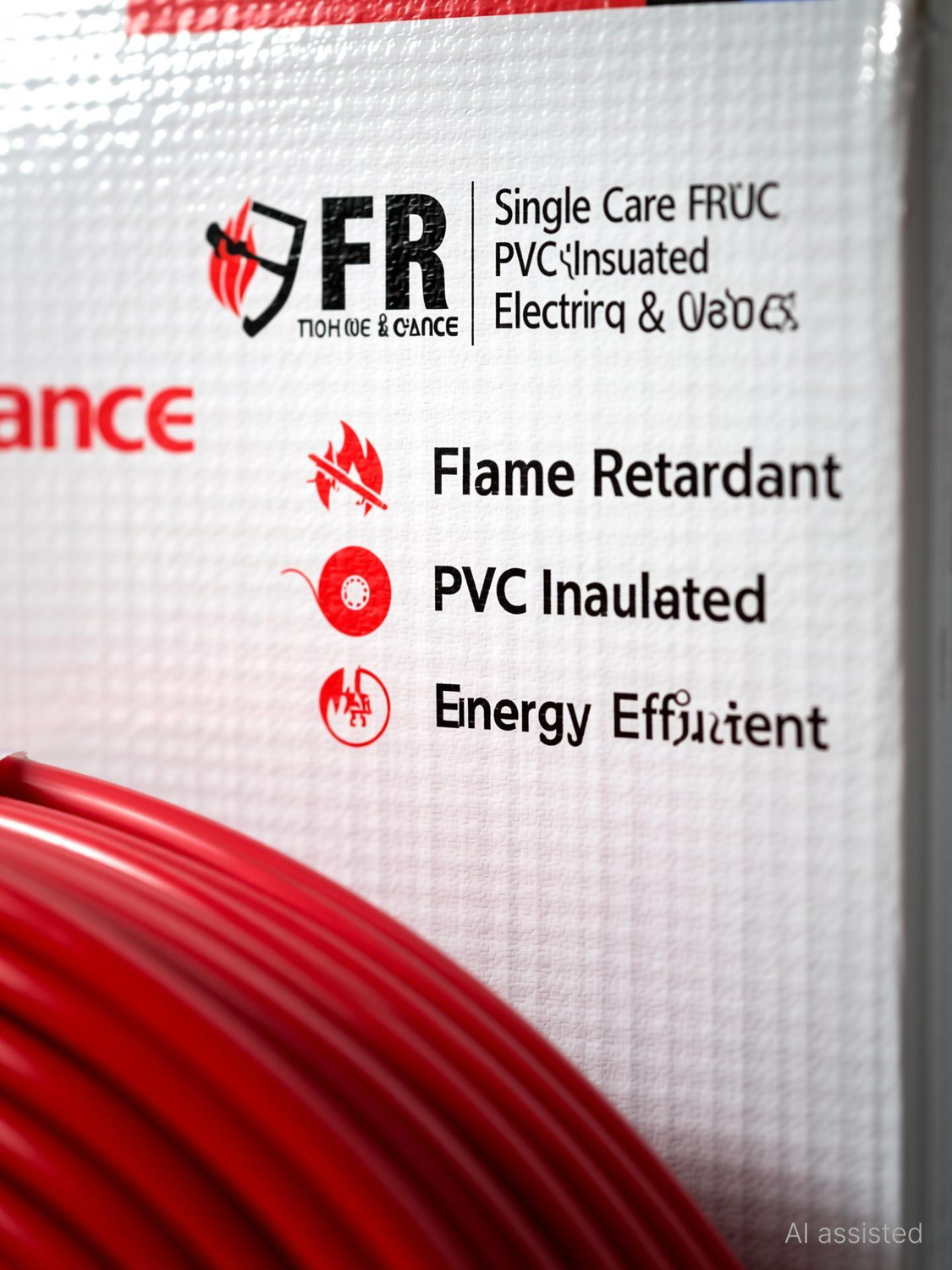 Image of TWC Advance Single Core FR PVC Insulated Electric Wire For Home, Building & Industry 6 sq /mm Red 90 m Wire