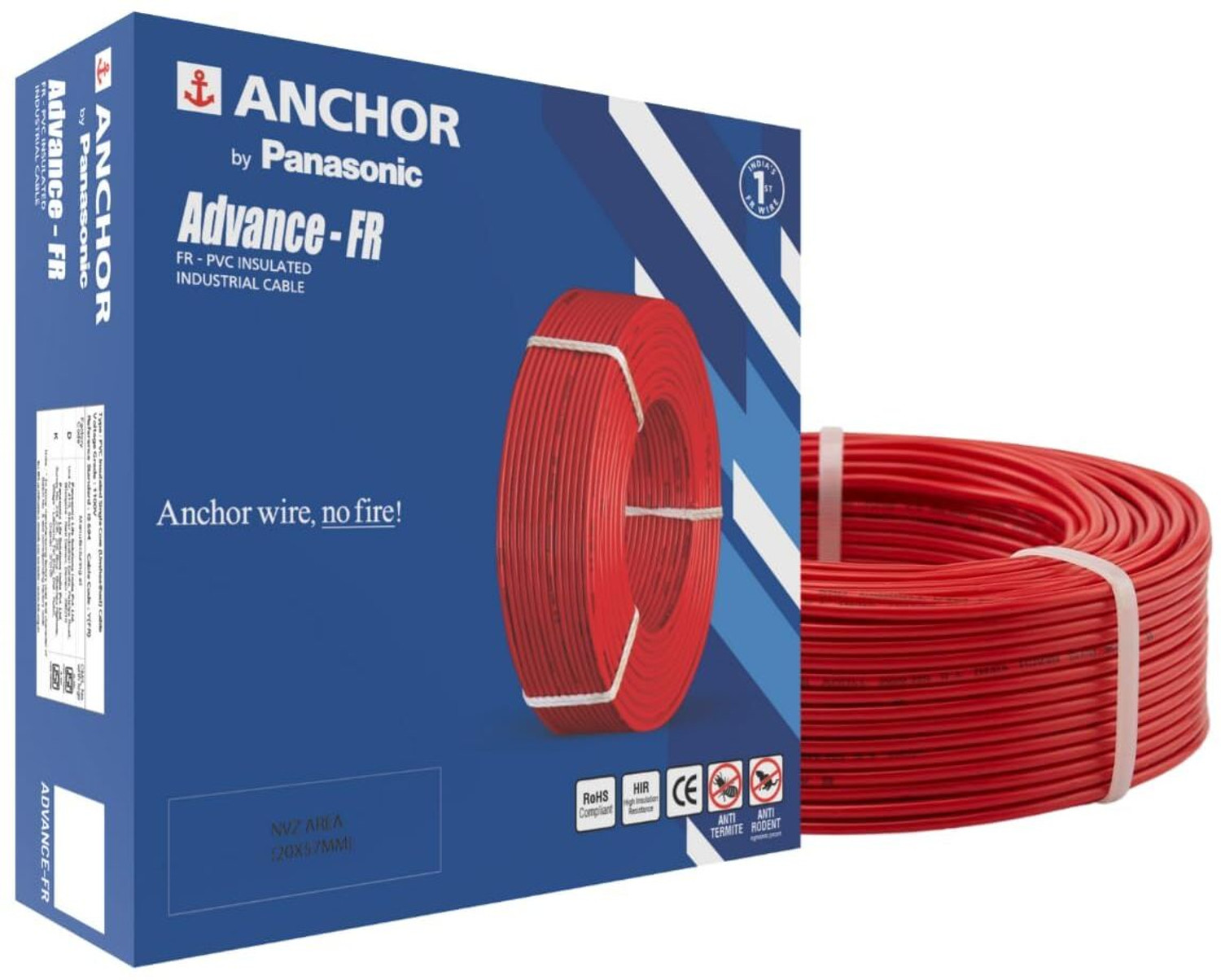 Image of Anchor By Panasonic advance fr 1.5 sq /mm Yellow 90 m Wire