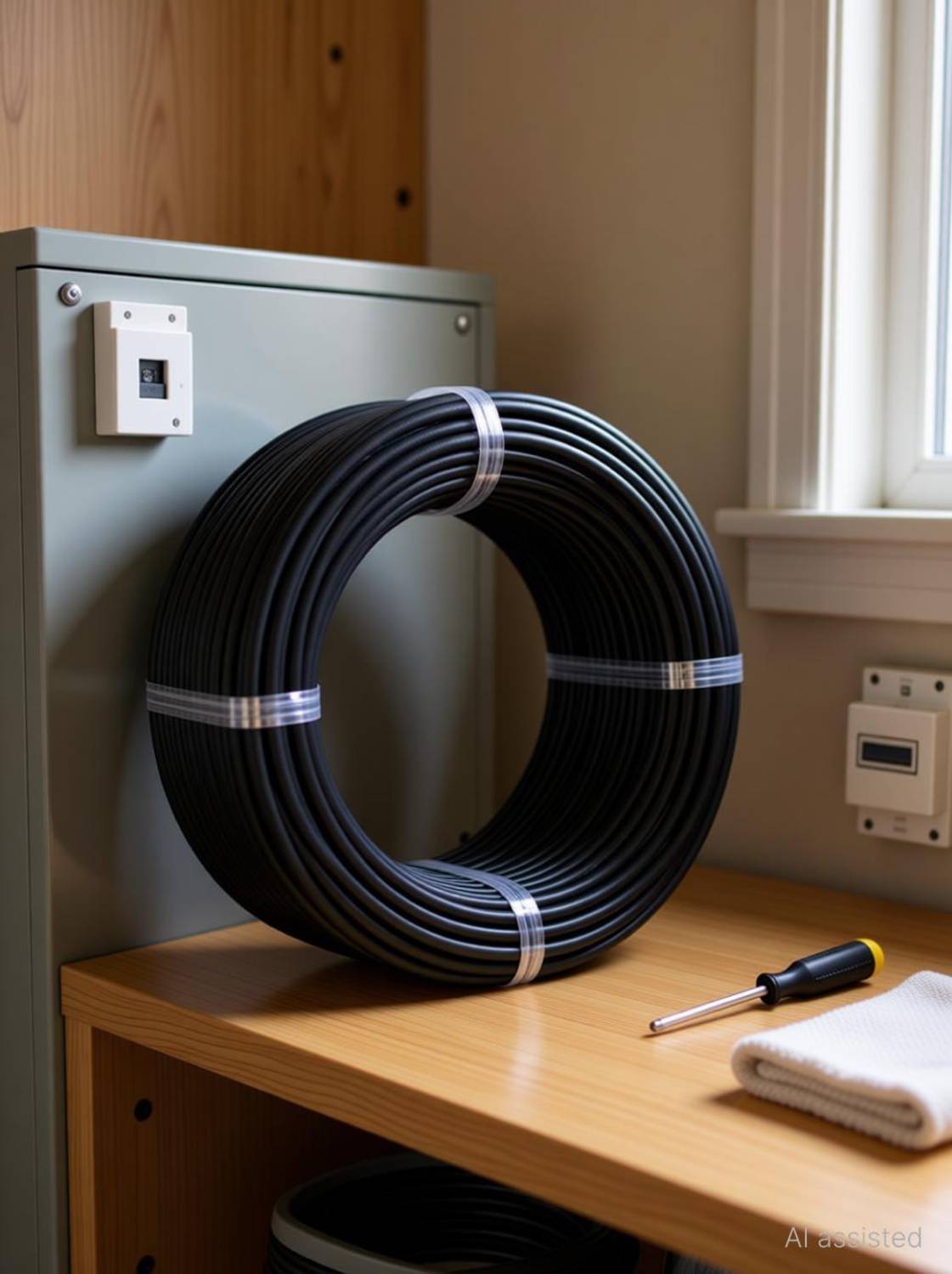 AALOCC FR PVC 1 sq/mm Black 20 m Wire