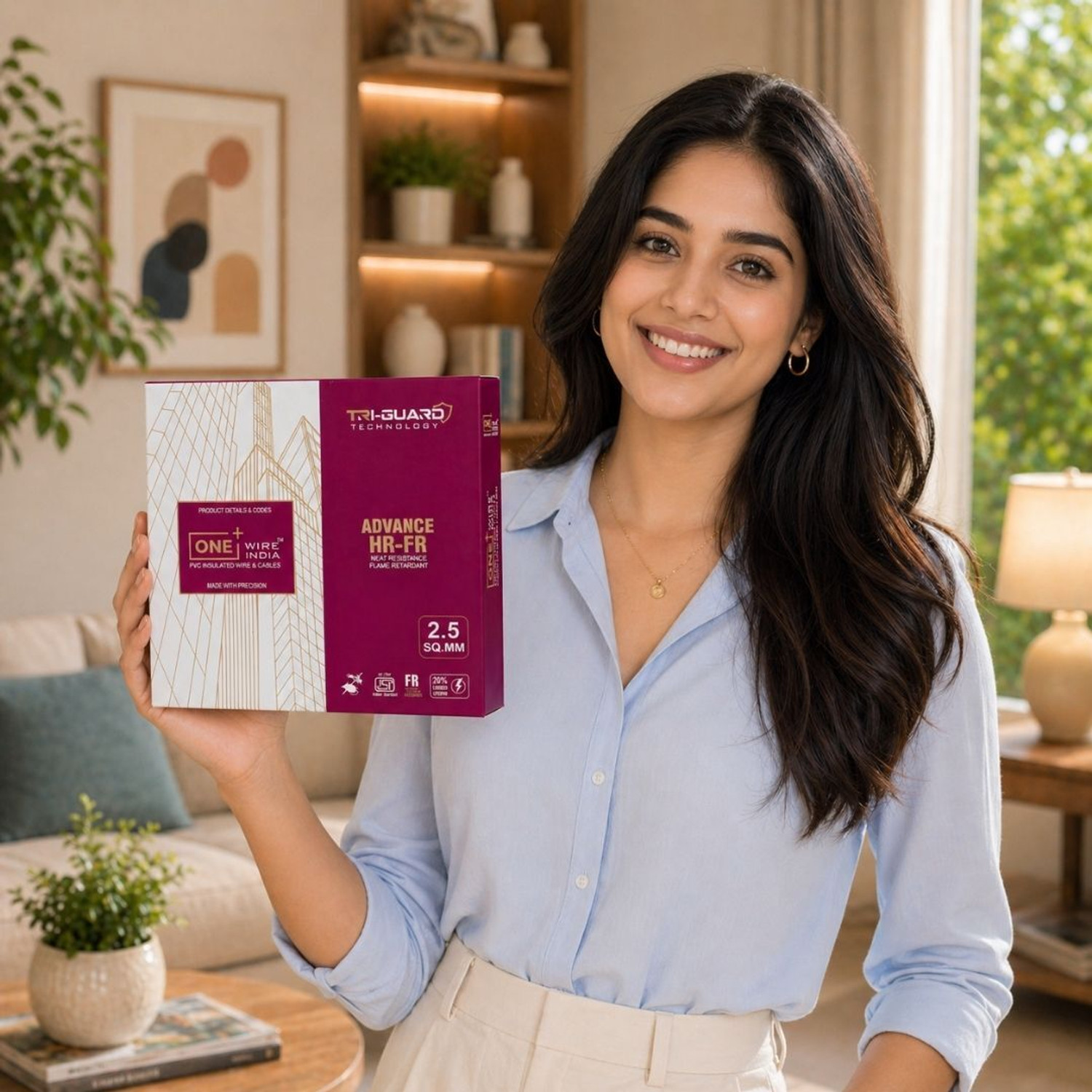 Image of ONE+WIRE INDIA 2.5 Sqmm Electrical Wire|90m|Single Core|Copper|FR PVC Insulation Domestic 2.5 sq /mm White 90 m Wire