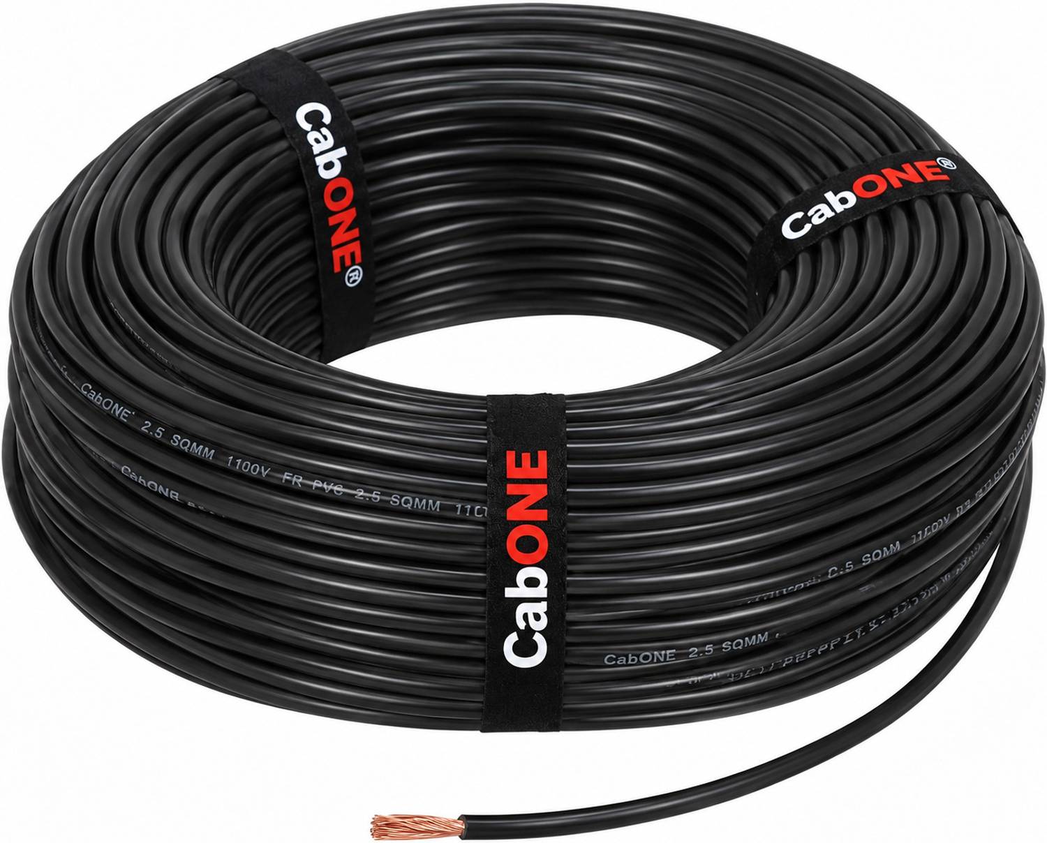 CabONE Premium Copper 1 mm|90m|HFFR PVC Insulated Cable|Electrical House Wiring Cable 1 sq/mm Black 300 ft. Wire
