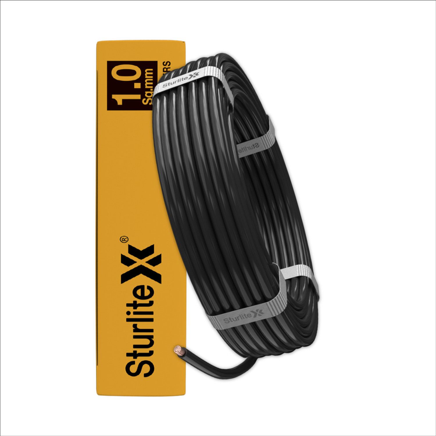 Image of Sturlite PVC 1 sq /mm Black 45 m Wire