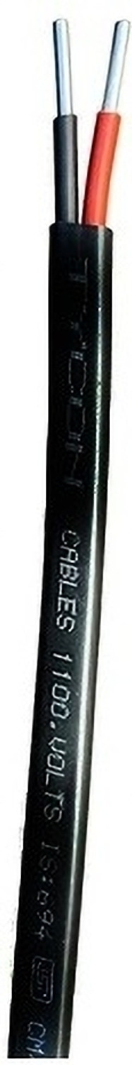 Image of GrahLogy 6mm Flat Aluminium Wire 20 Mtr Heavy Duty Cable for Electric Fitting, PVC Coated 6 sq /mm Black 20 m Wire