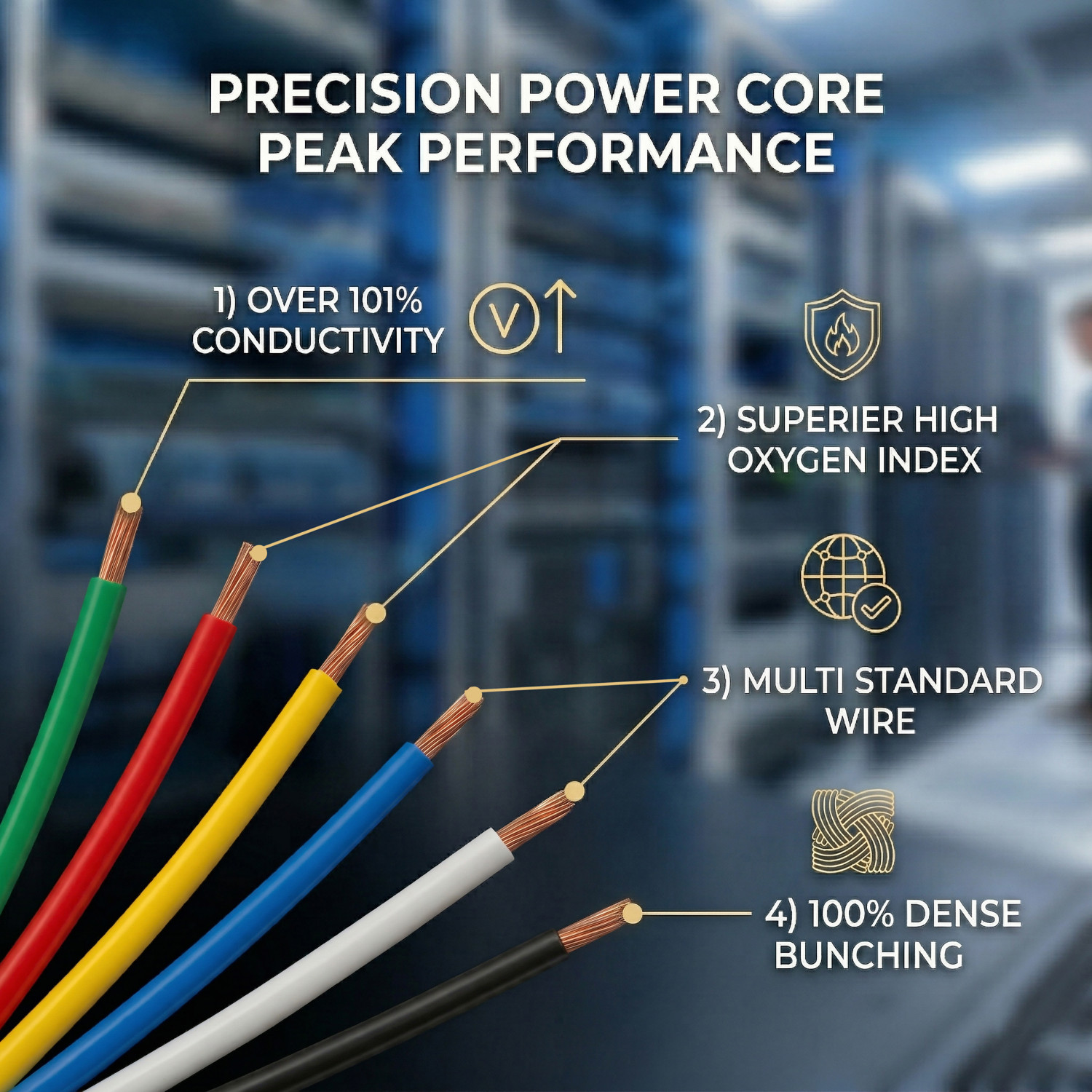 Image of VrindaCab Multi Strand House Wiring Cable | FR PVC Insulated CCA Copper Wire 1 sq /mm Blue 90 m Wire