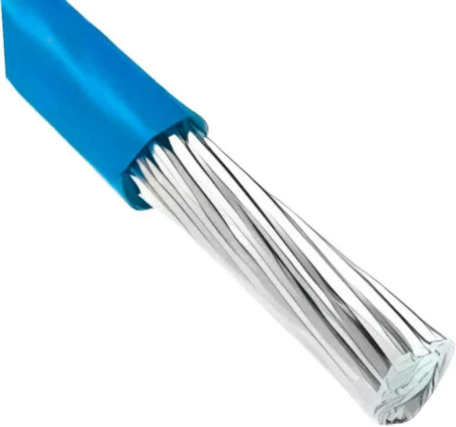 Image of DRUMSTONE High-Quality 90 Meters 16 mm Aluminium Wire - Durable 16 sq /mm Blue 90 m Wire