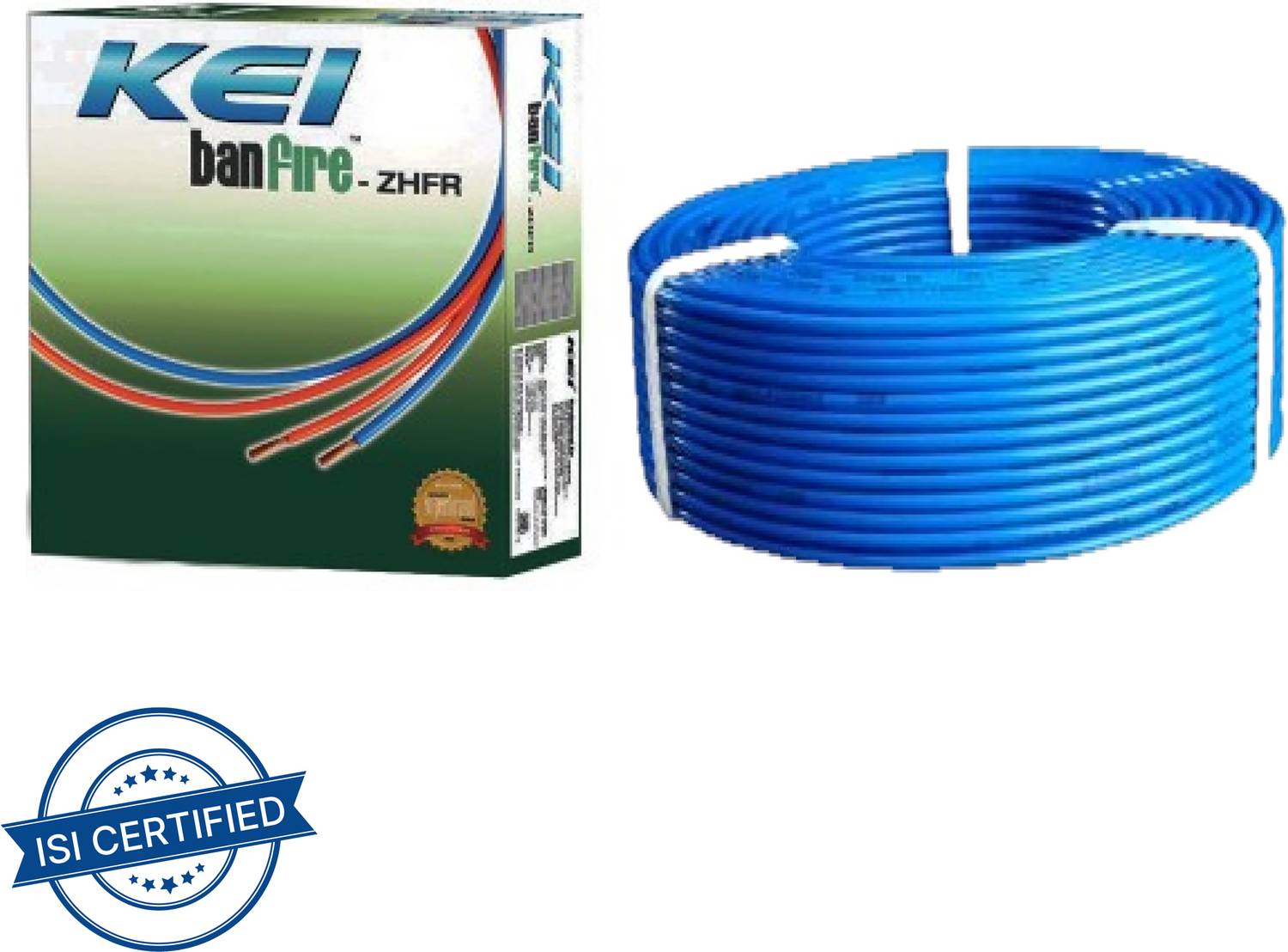 KEI CABLES ZH-FR PVC 6 sq/mm Blue 90 m Wire Price in India - Buy