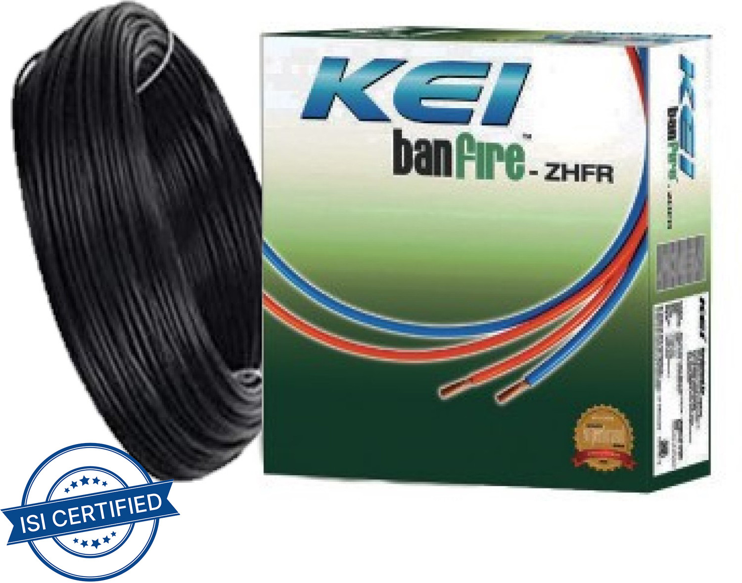 Image of KEI CABLES ZH-FR PVC 1.5 sq /mm Black 90 m Wire