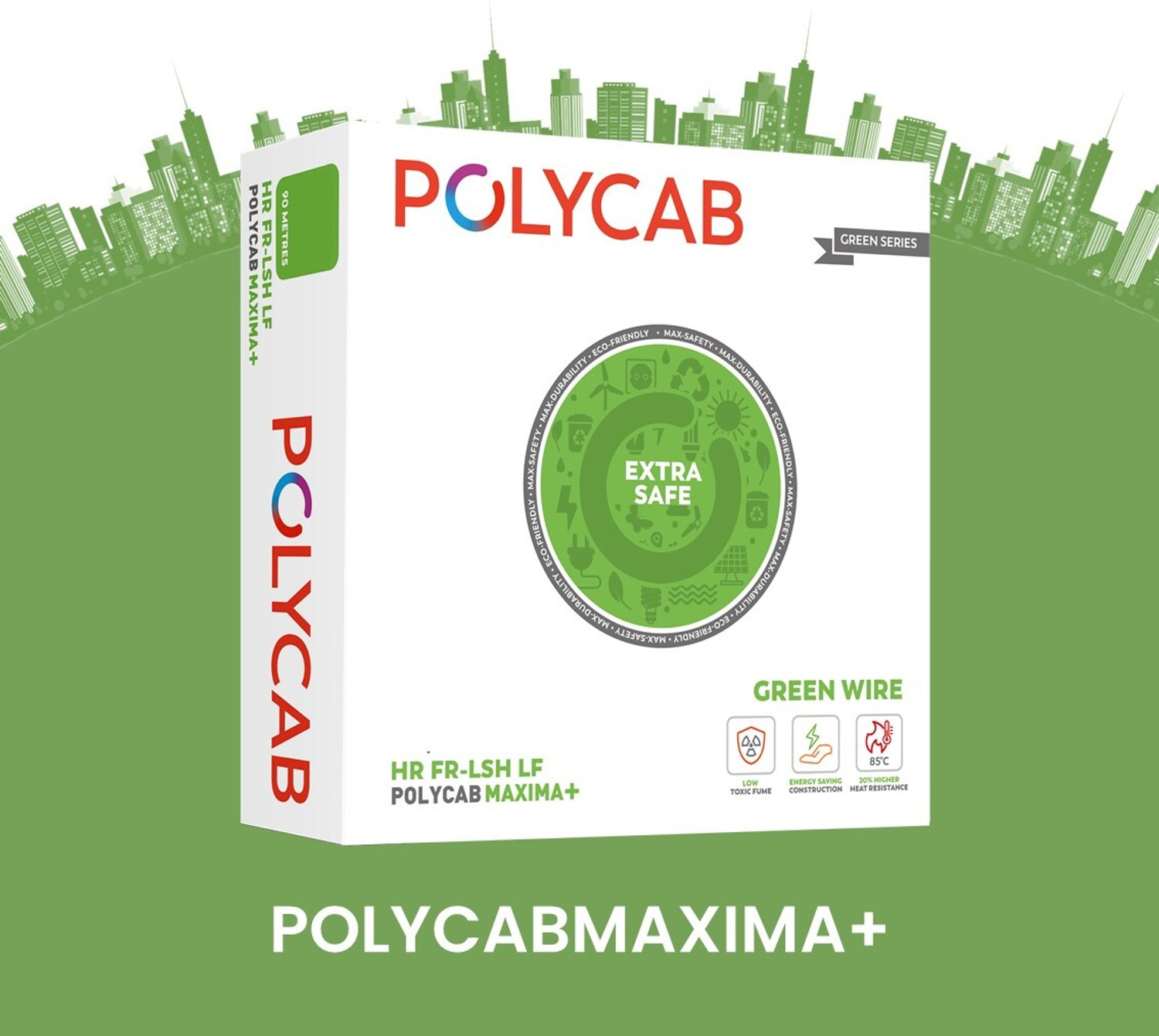 Image of Polycab Maxima Plus 2.5 sq /mm Yellow 90 m Wire