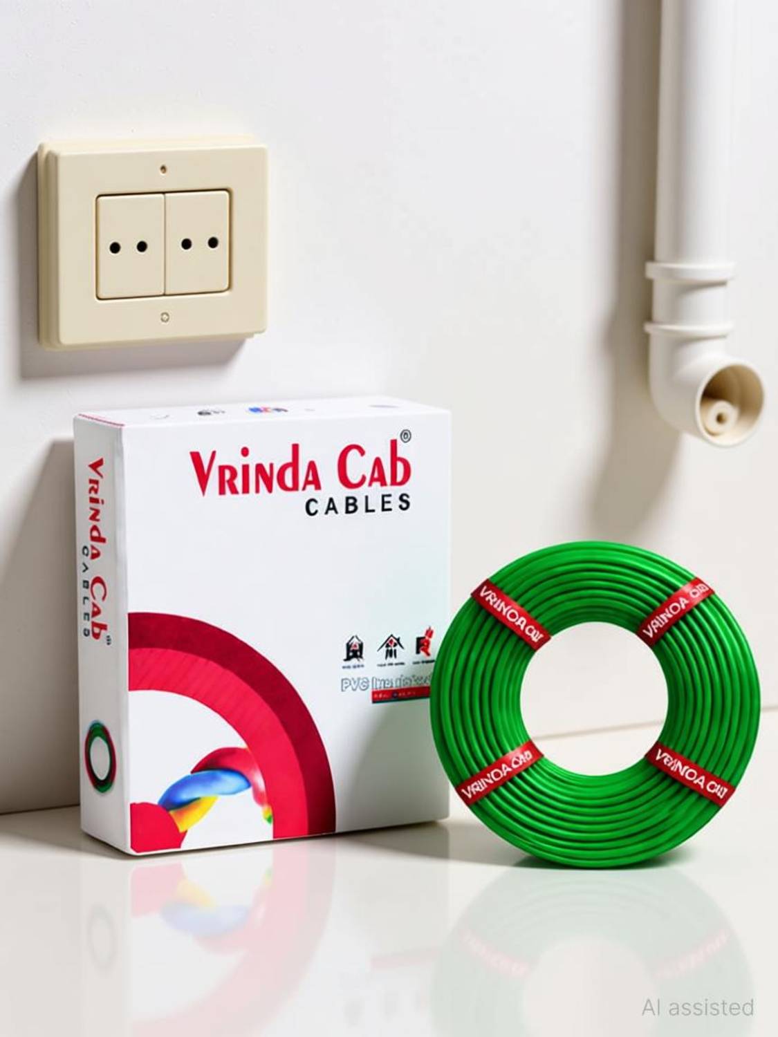 VrindaCab CCA Copper Coated Aluminium Insulated Cable for Home, Office
