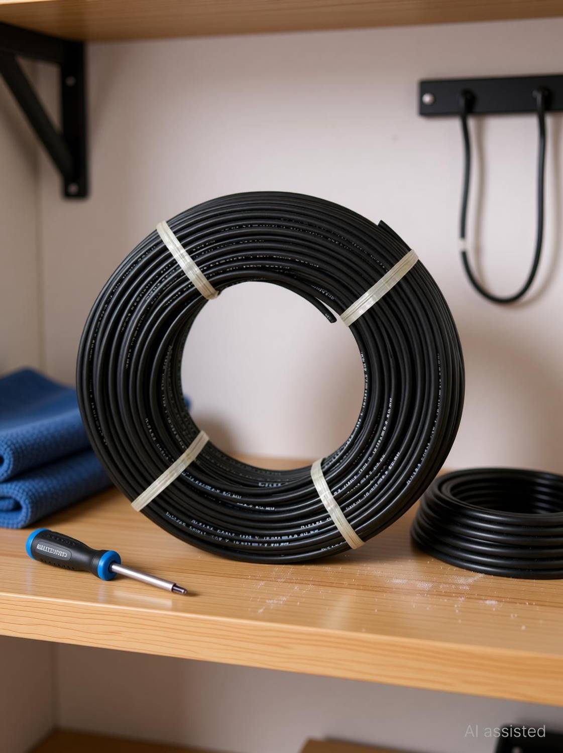 AALOCC FR PVC 1 sq/mm Black 20 m Wire