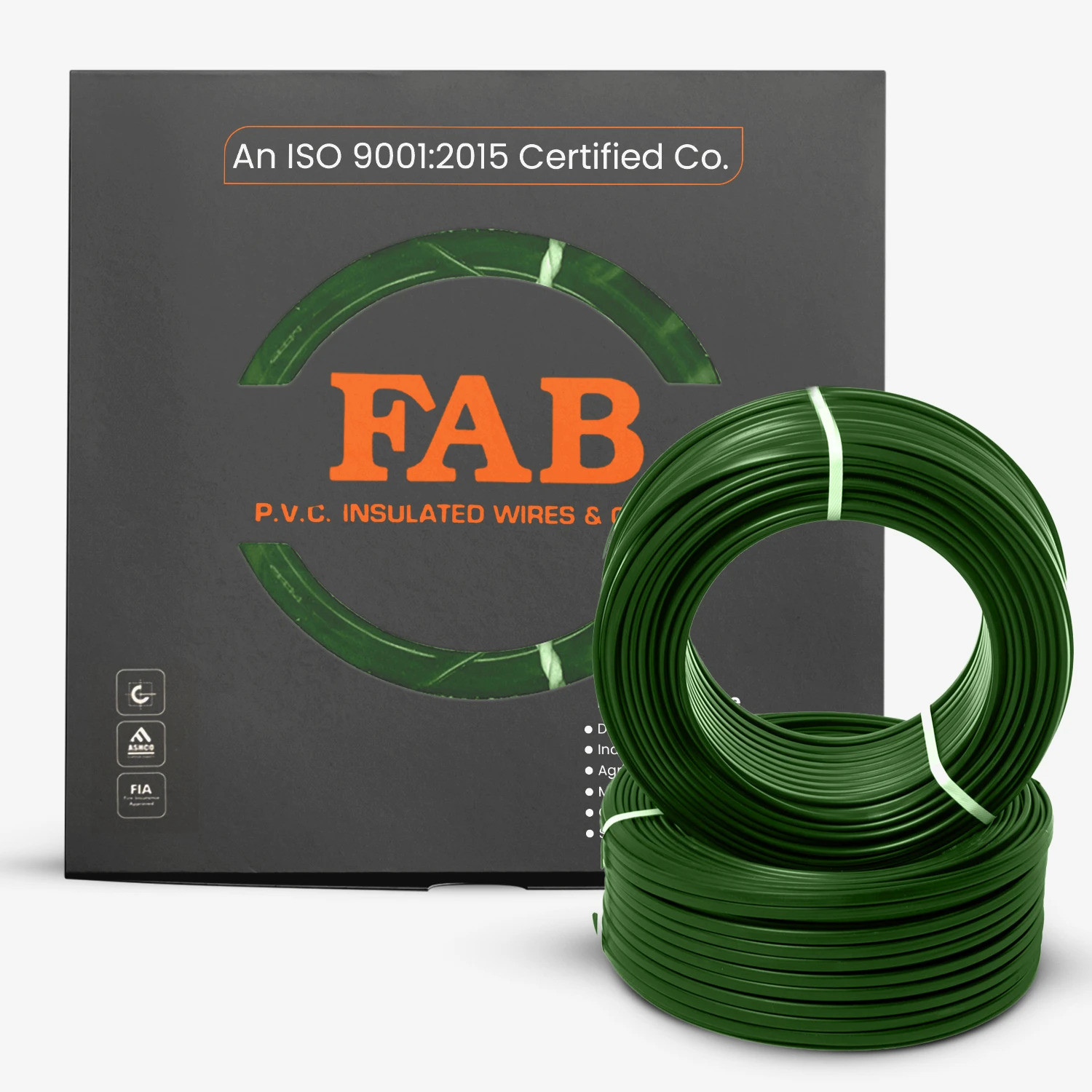 Image of TSR FAB FR PVC, CCA Copper Multi Strand House Fitting Electric Wire Cable 10No. 1.5 sq /mm Green 90 m Wire