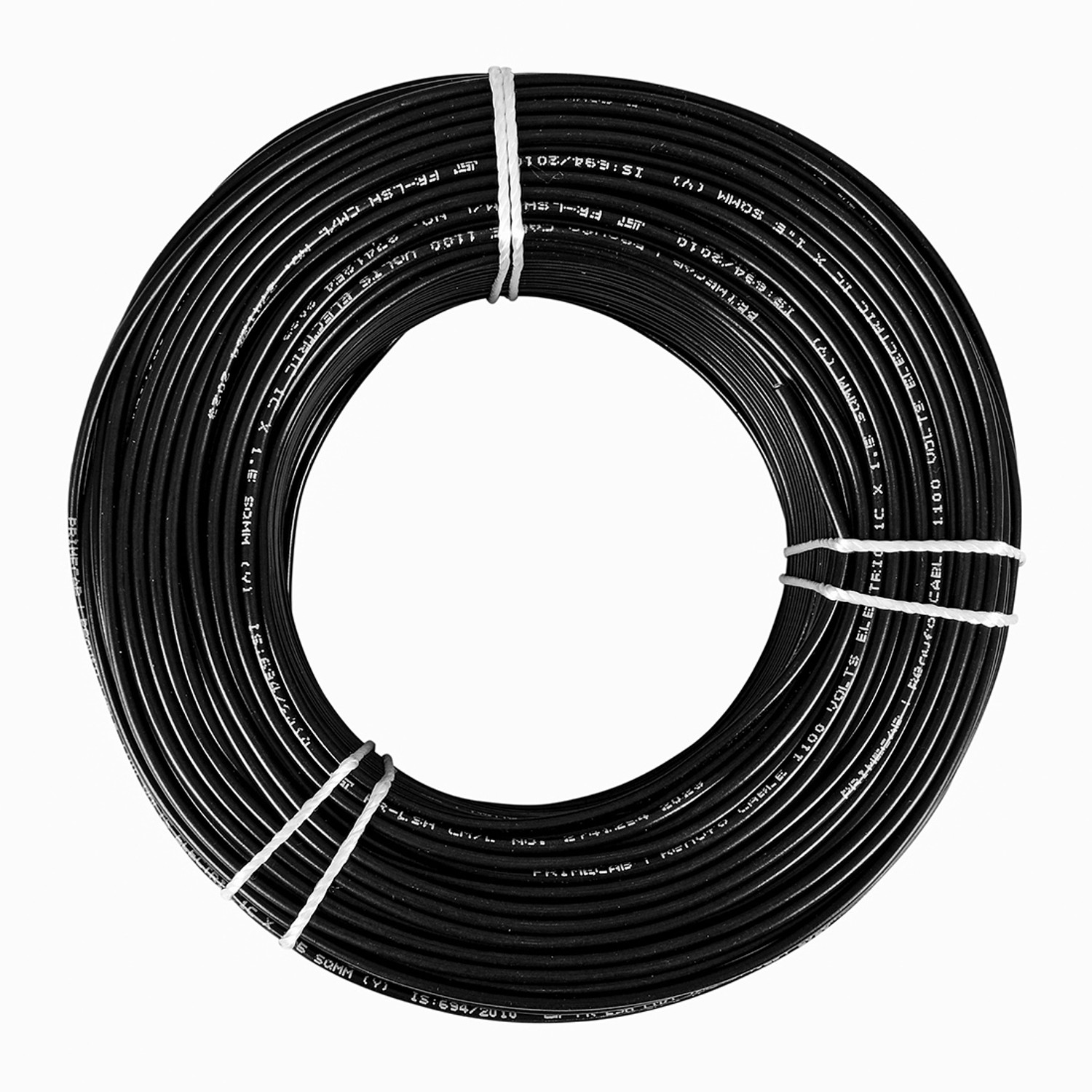 Image of Renufo Single Core PVC Insulated Eco-Friendly Flexible Copper Wires & Cables 0.5 sq /mm Black 100 m Wire