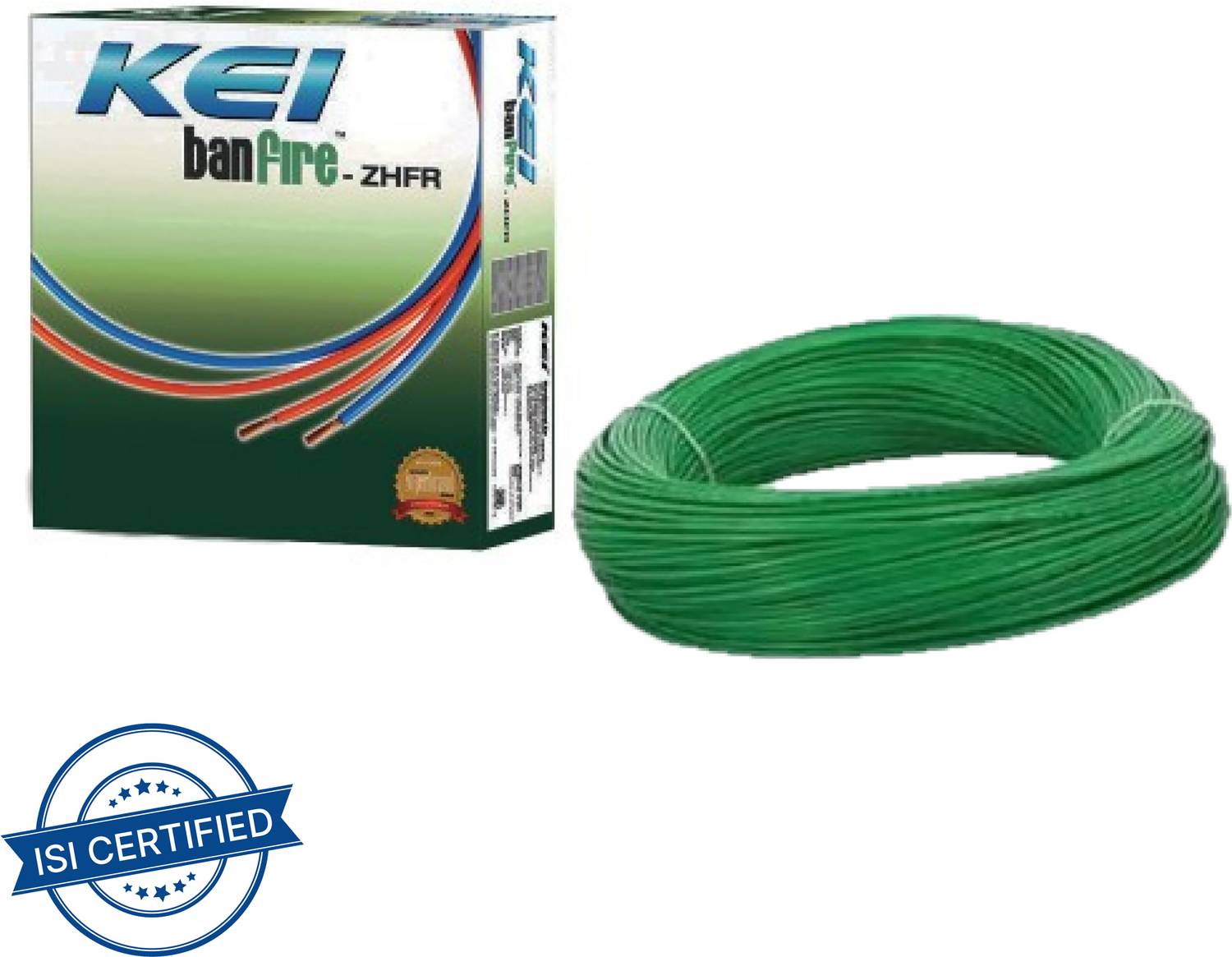 KEI CABLES ZH-FR PVC 2.5 sq/mm Green 90 m Wire Price in India