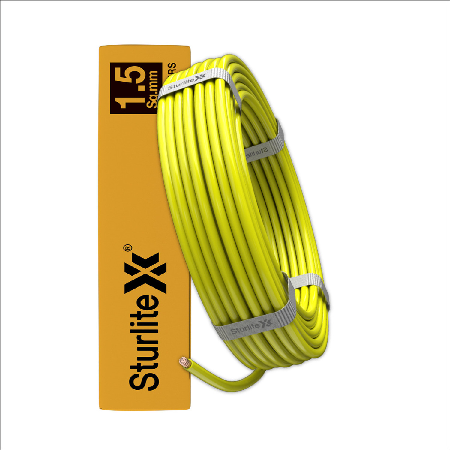 Image of Sturlite PVC 1.5 sq /mm Yellow 45 m Wire