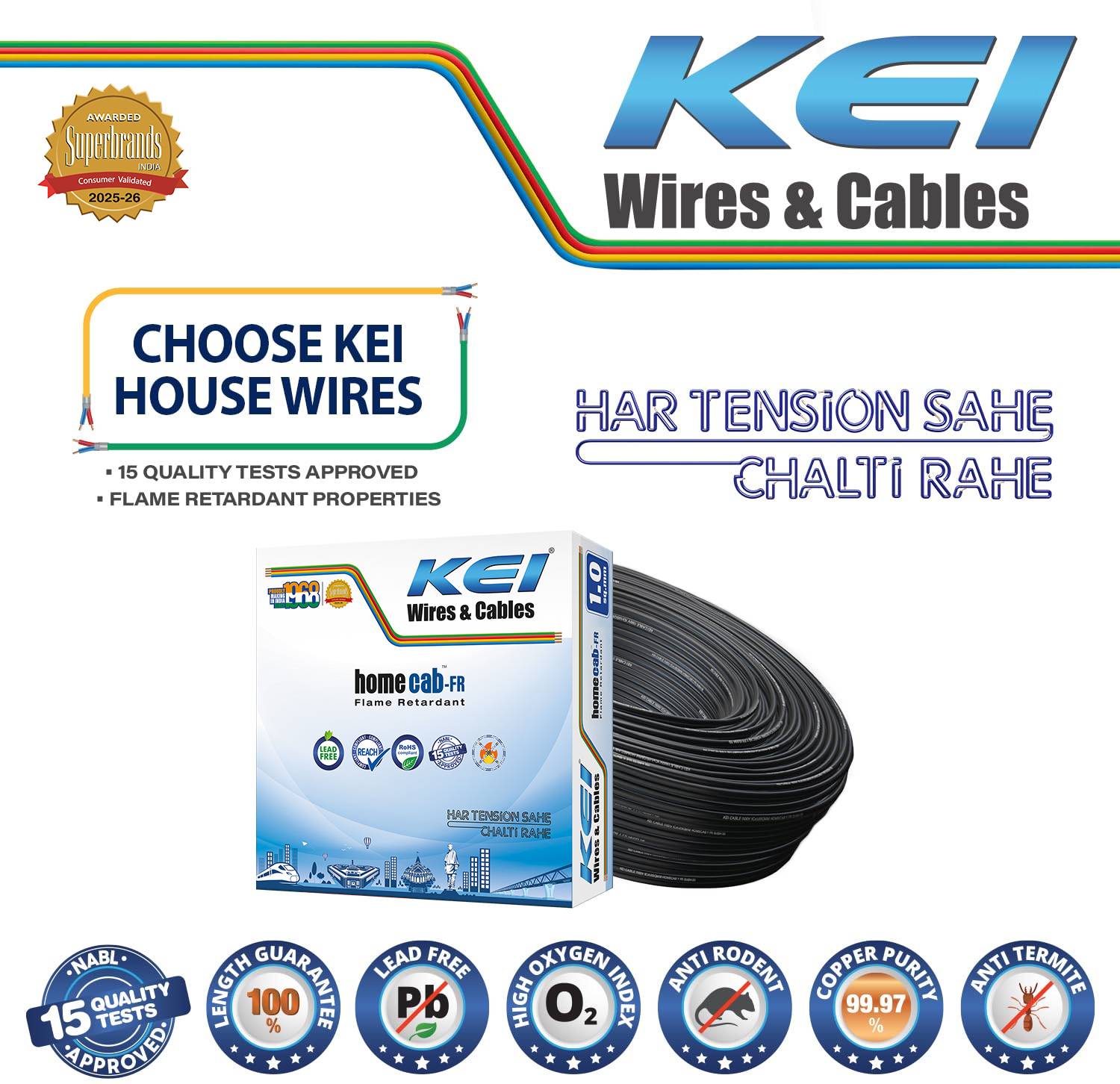 KEI 99.97% Copper 1 sq/mm Black 90m Wire - Image 2