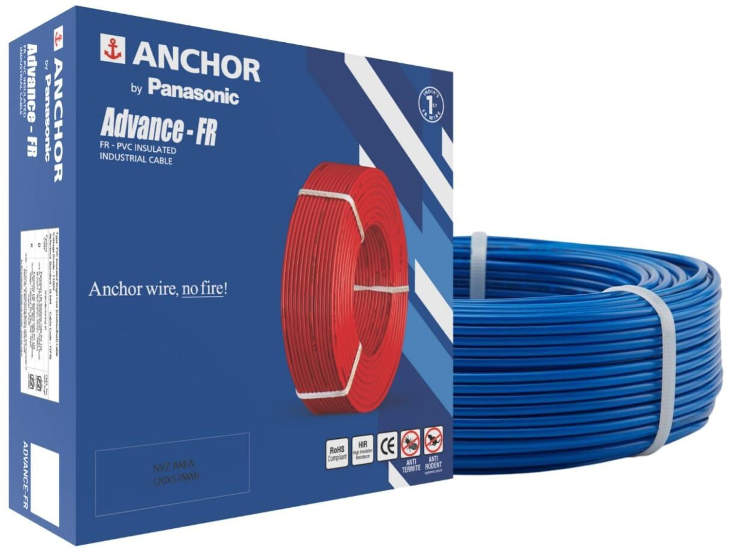 Image of Anchor By Panasonic FR 1.5 sq /mm Blue 90 m Wire